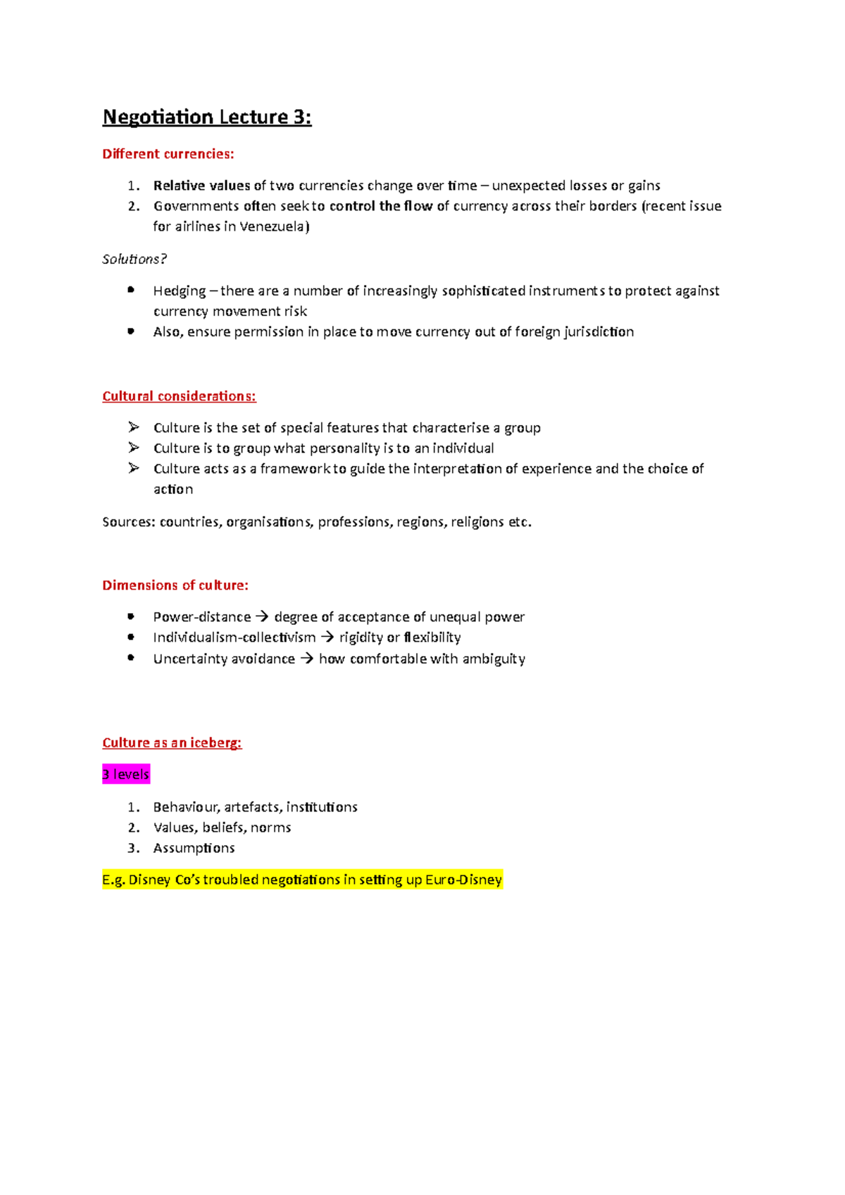 Lecture 3 Strategic Behaviour - Negotiation Lecture 3: Different ...