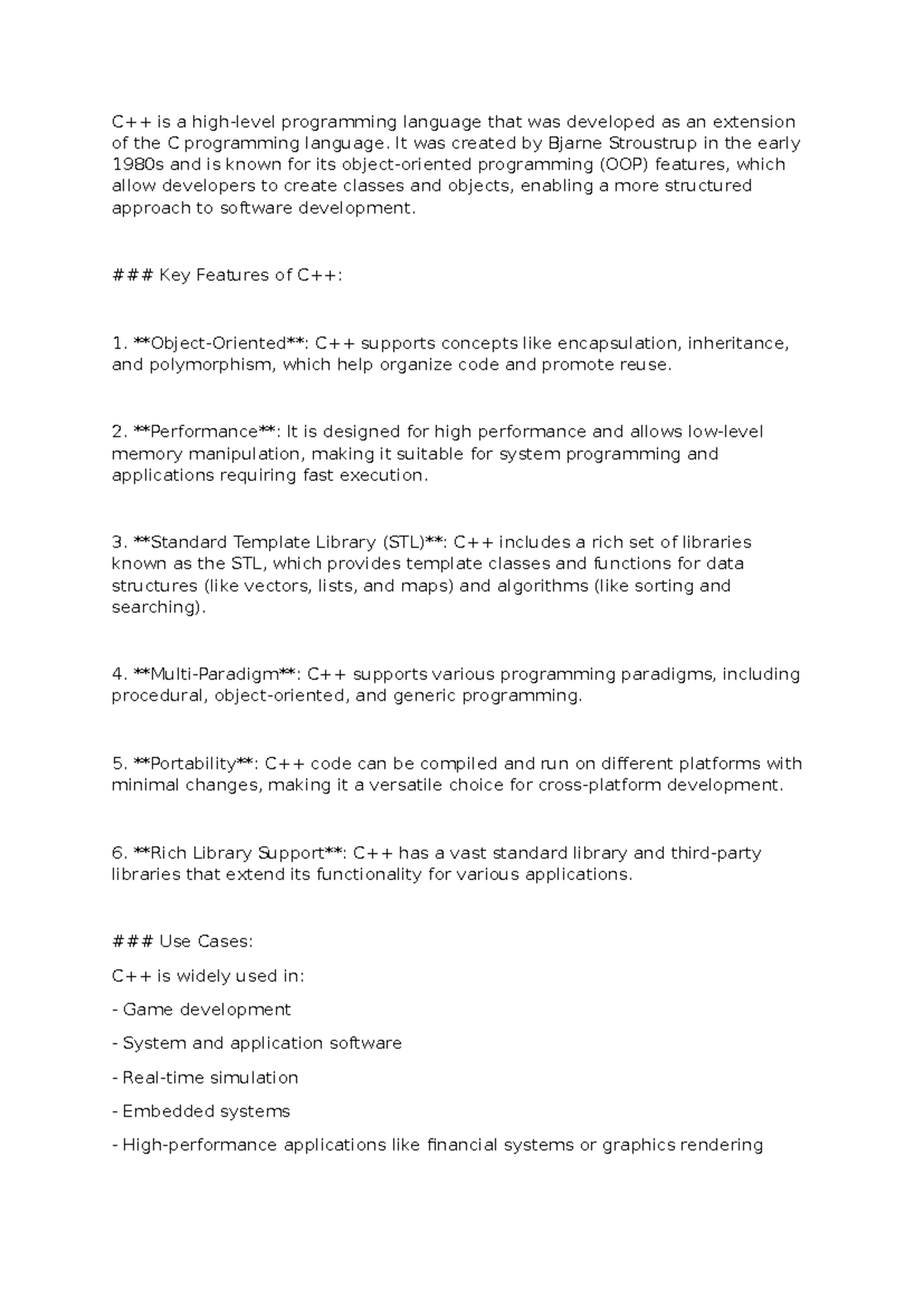 Intro to c++ - C++ is a high-level programming language that was ...