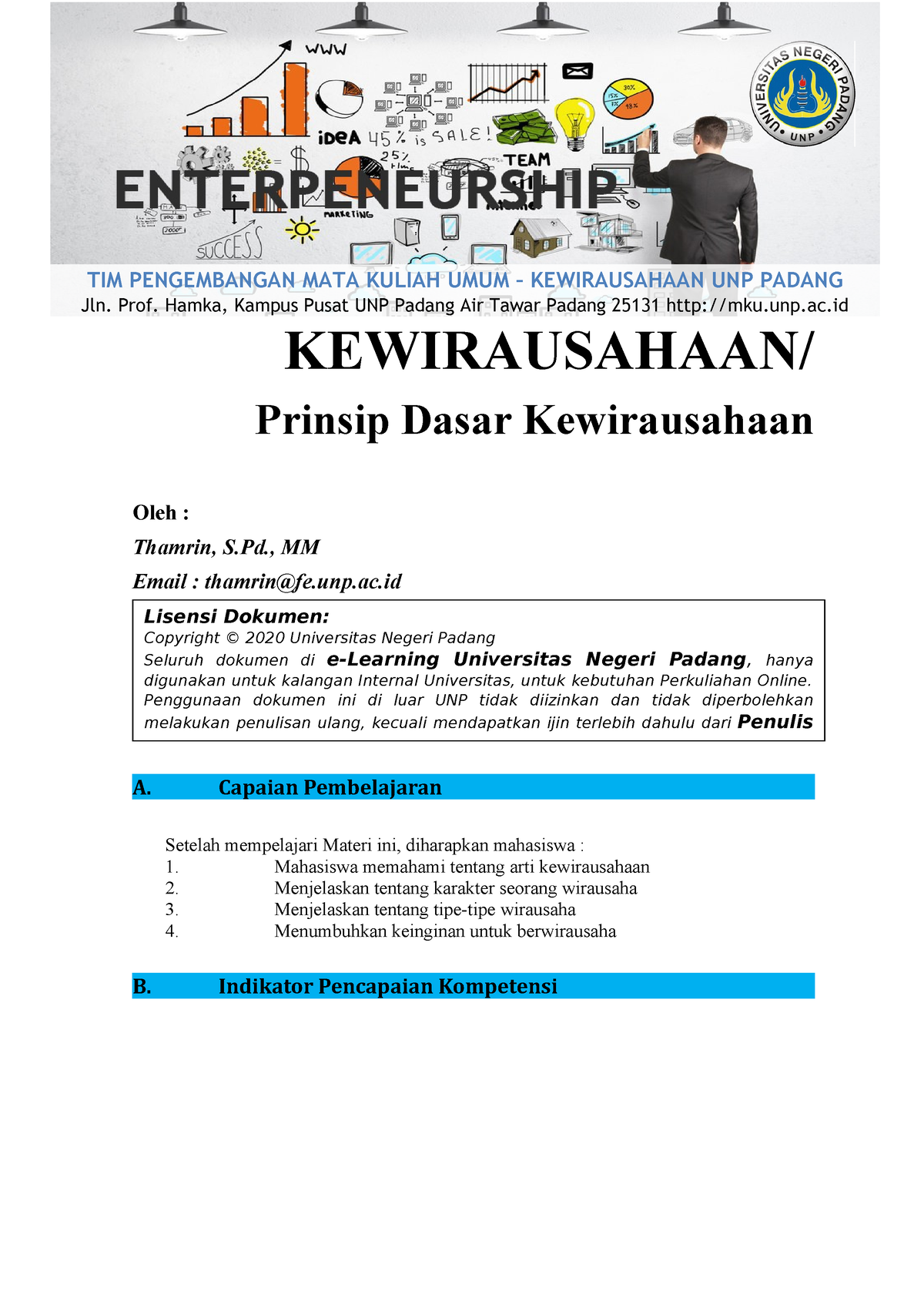 Modul 01. Prinsip Dasar Kewirausahaan - KEWIRAUSAHAAN/ Prinsip Dasar ...