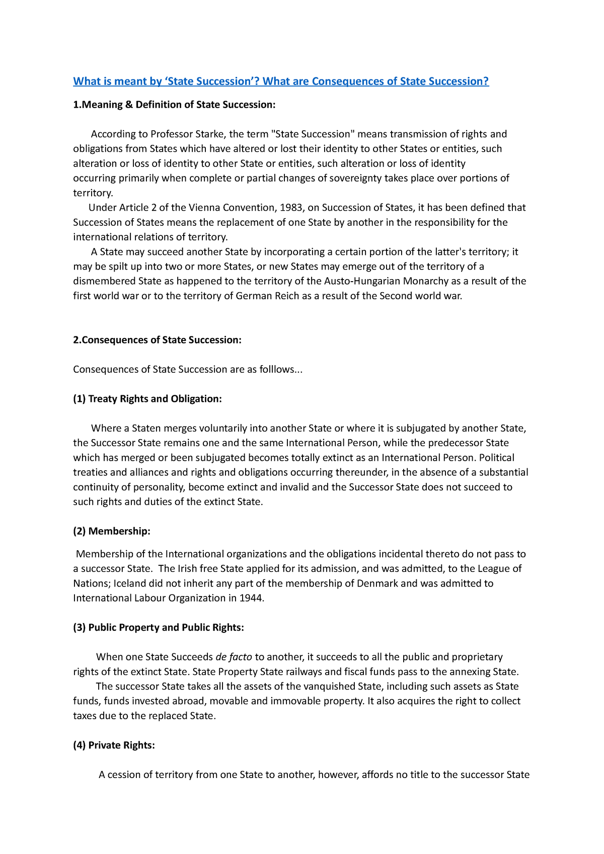 consequences-of-state-succession-llb-semester-4-sucl-studocu