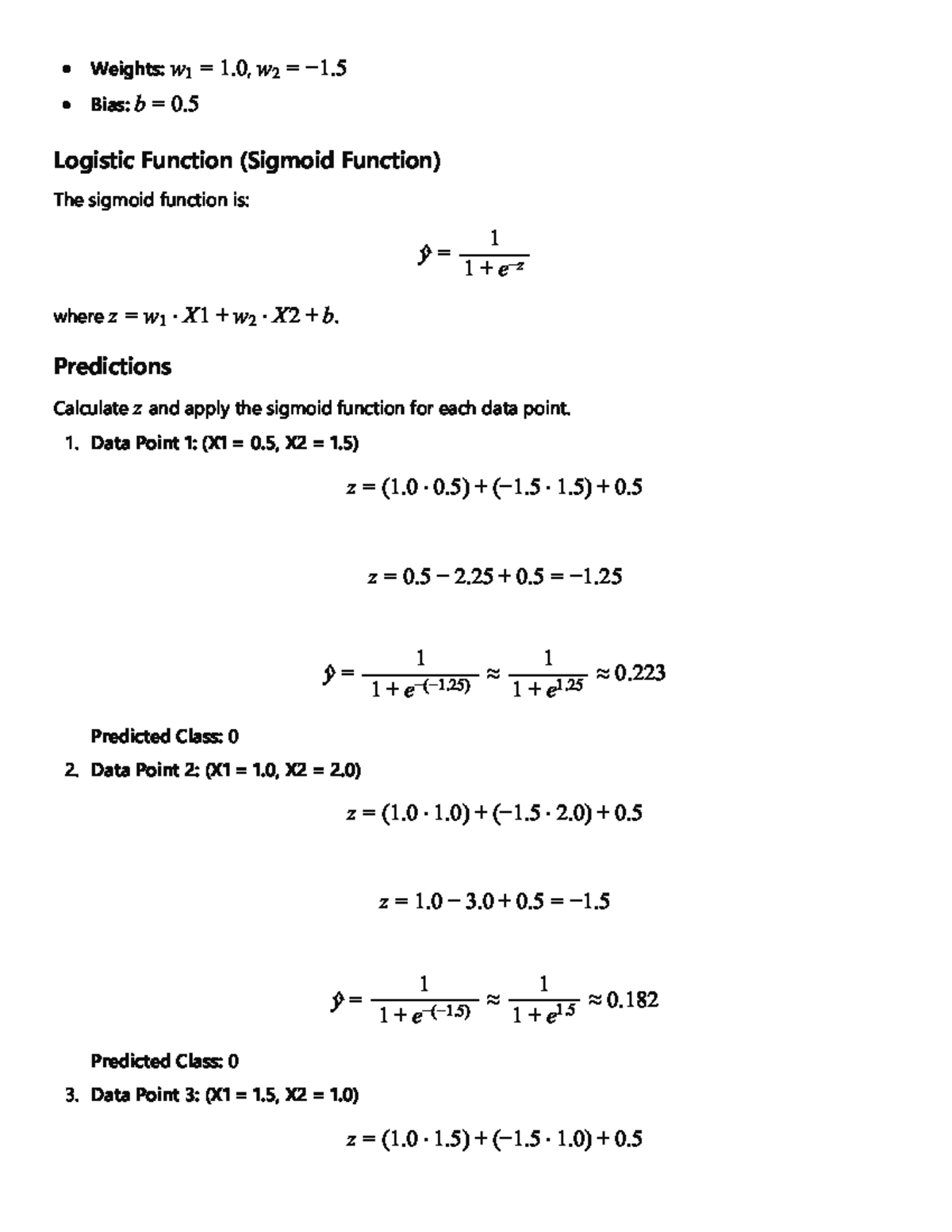 Logistic Regression Example - - Studocu