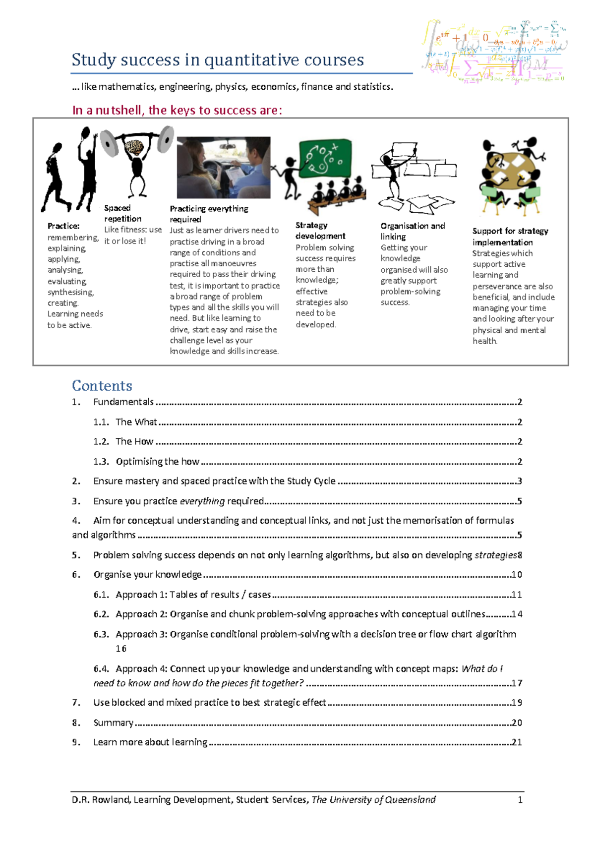 Study success in quantitative courses-v7 - .. like mathematics ...