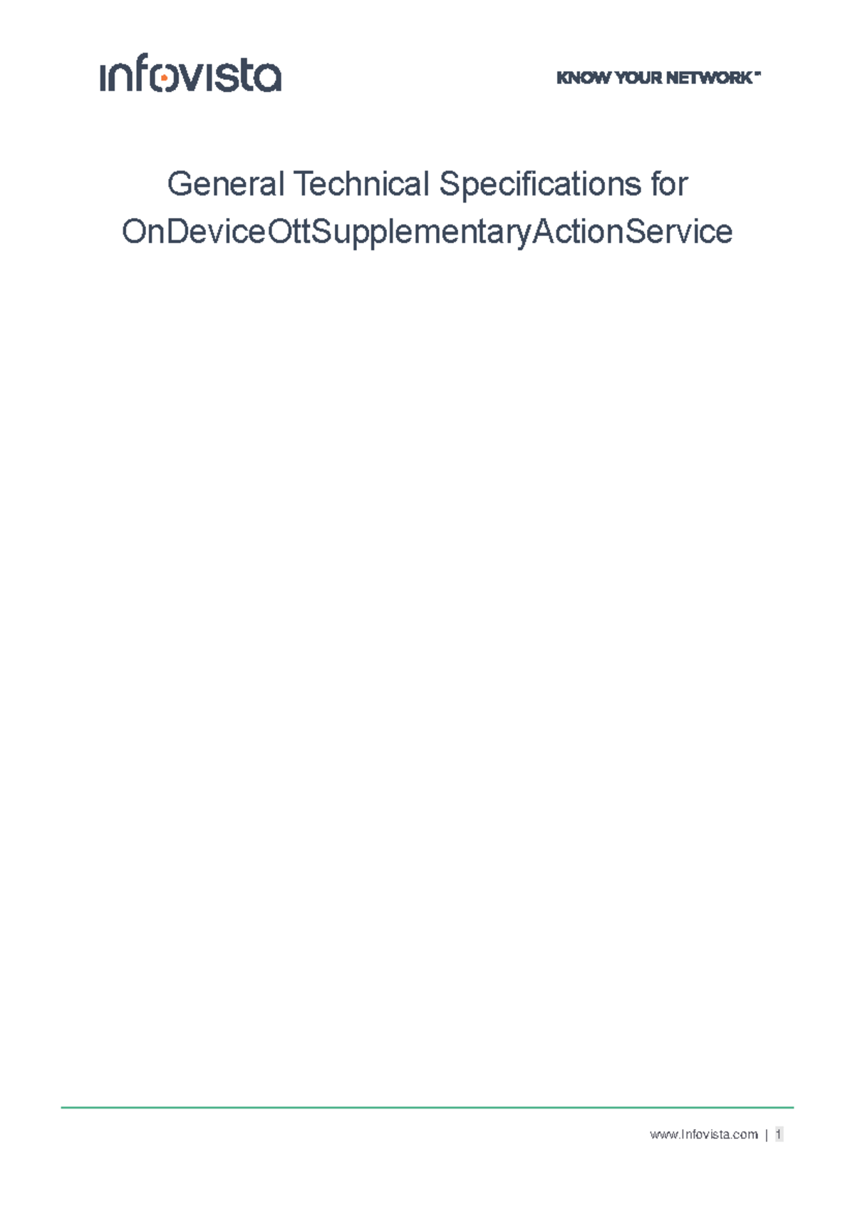 General Technical Specification - On Device Ott Supplementary Action ...