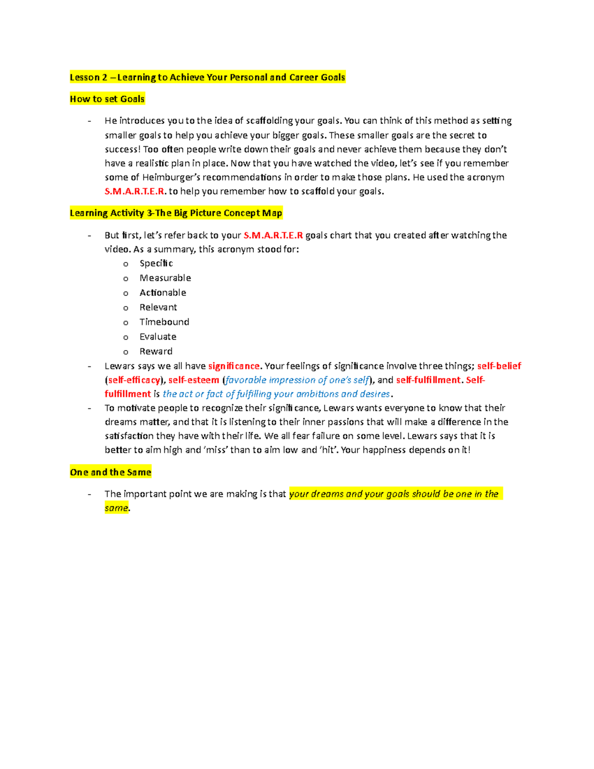 lesson-2-summary-fhfhfhfhf-lesson-2-learning-to-achieve-your