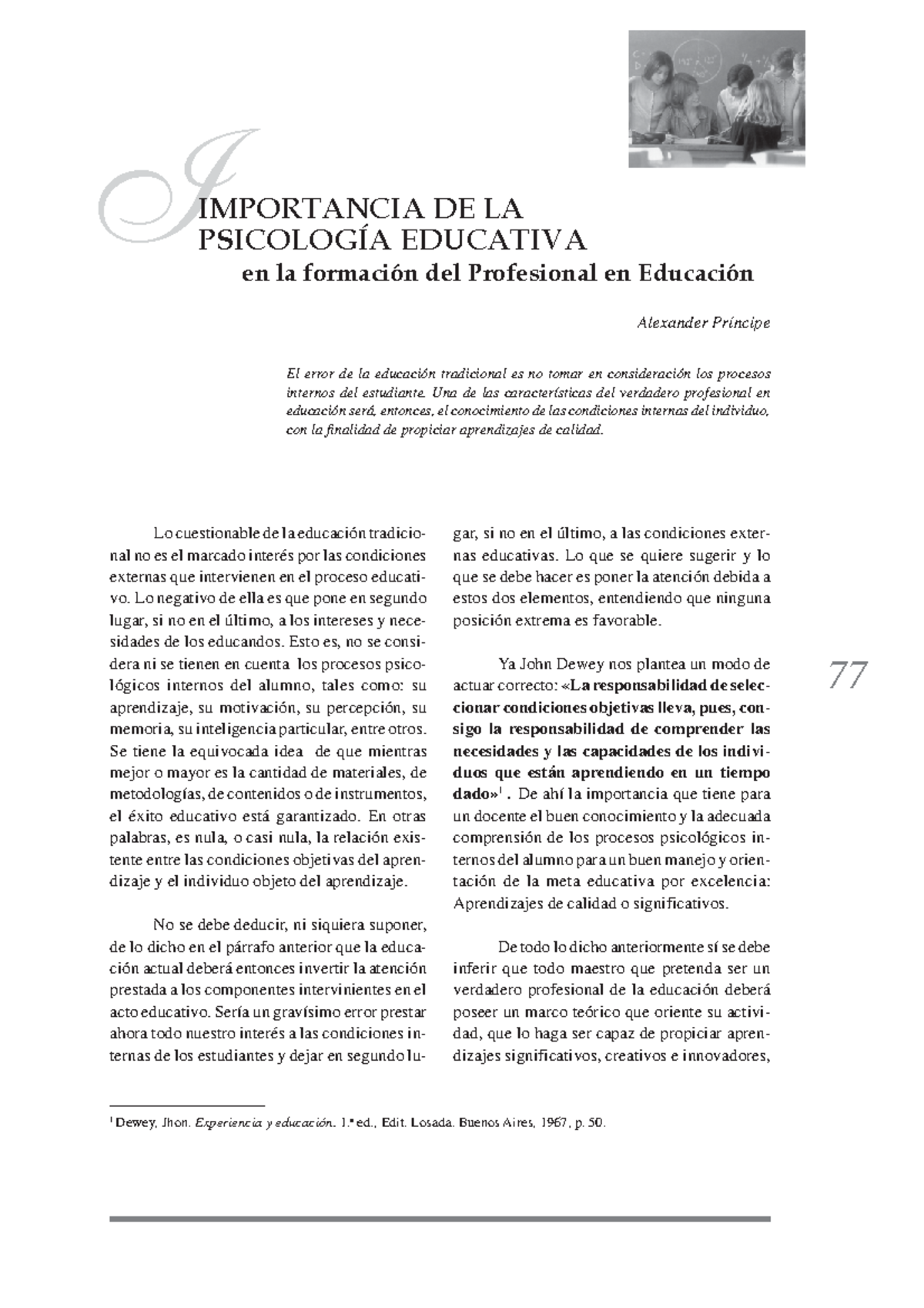 Importancia de la psicologia educativa - 77 IMPORTANCIA DE LA ...