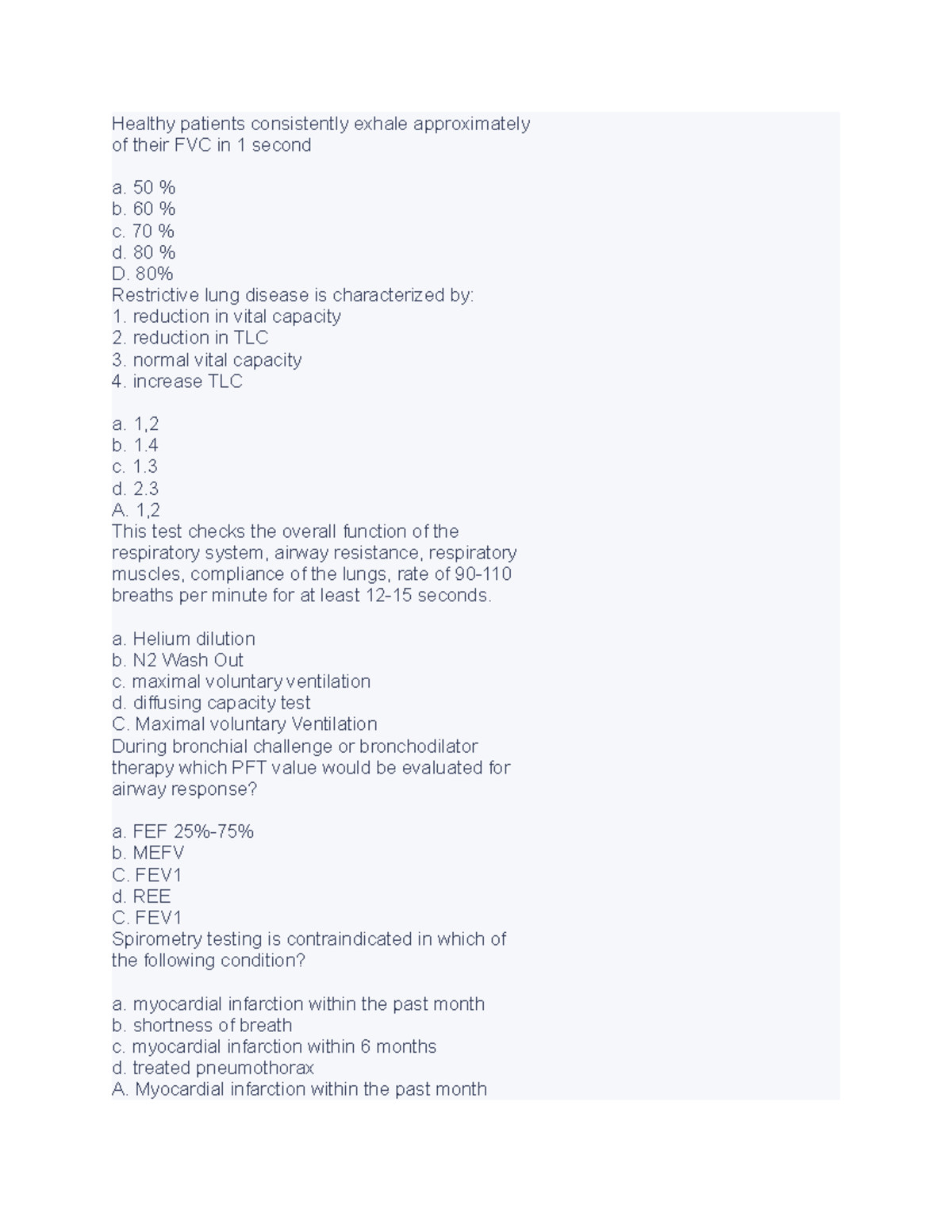 Pft set 6 - pulmonary function testing lecture notes - Healthy patients ...