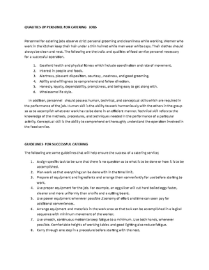 THE Seven Functions of Catering - THE SEVEN FUNCTIONS of CATERING ...