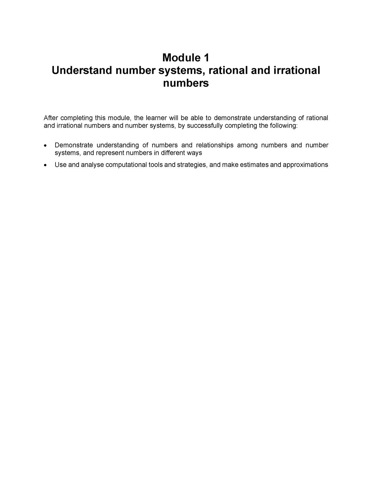 Understand Number Systems, Rational And Irrational Numbers - Module 1 ...