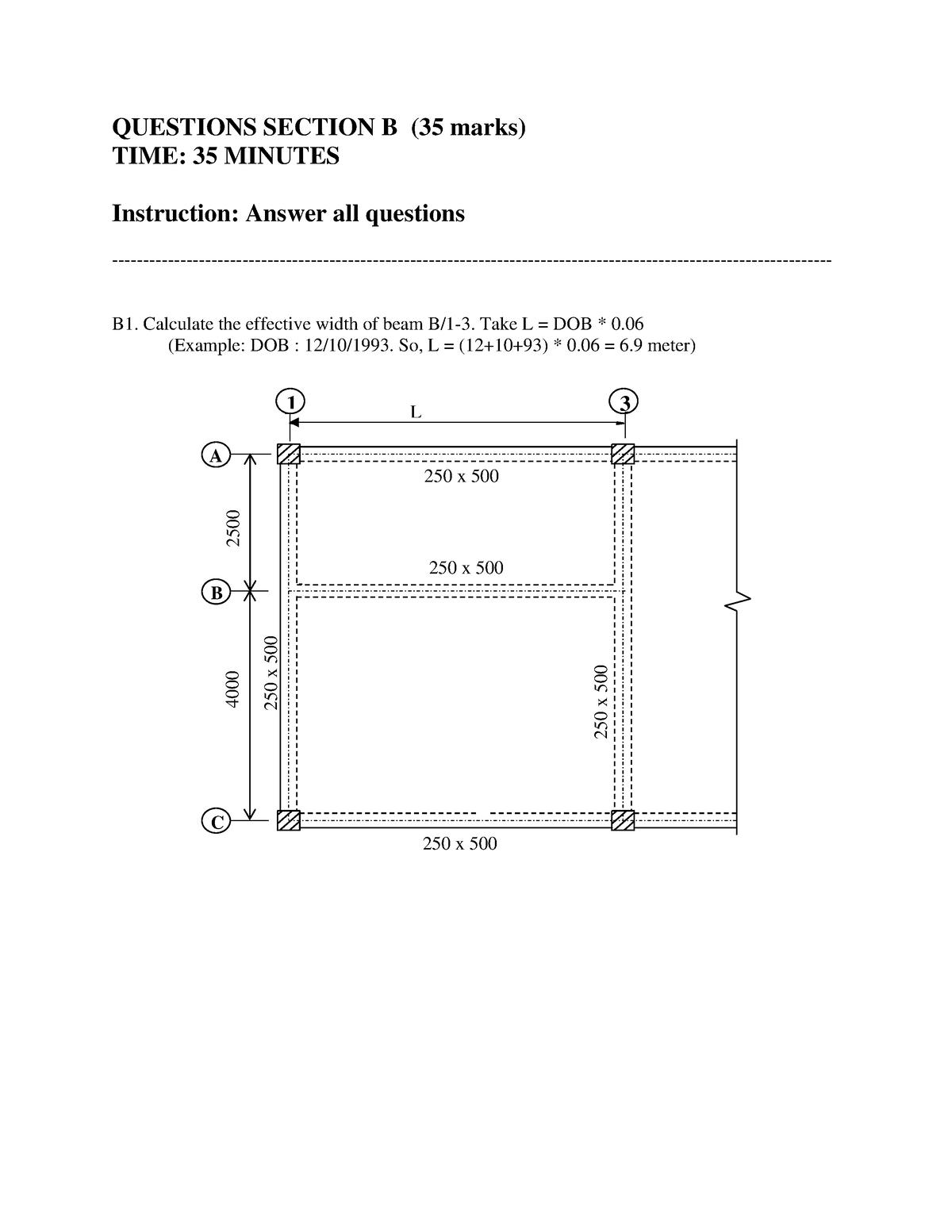 Question Section B - TEST - QUESTIONS SECTION B (35 Marks) TIME: 35 ...