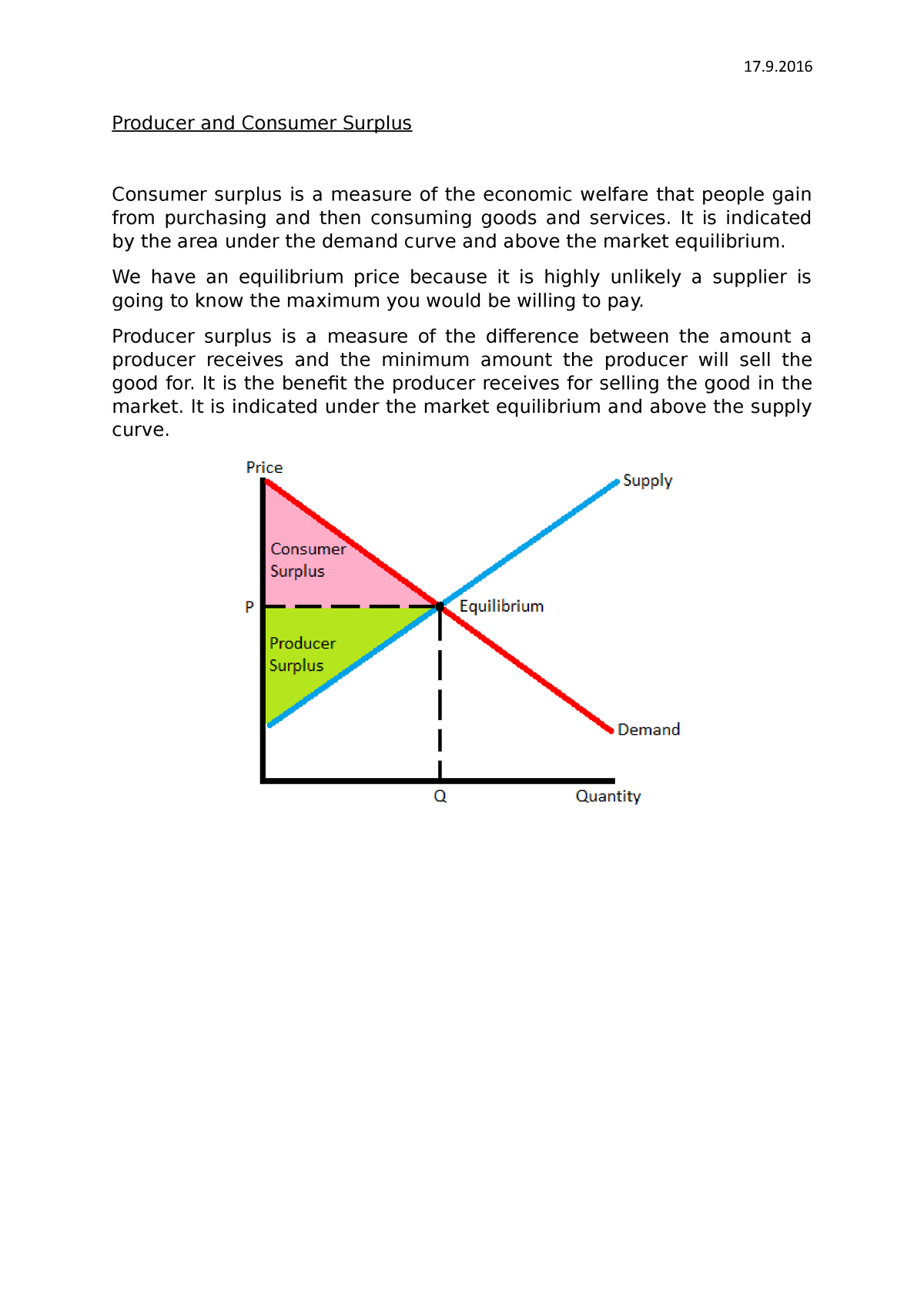 E 17 - Microeconomics Lesson Work For OCR - Producer And Consumer ...