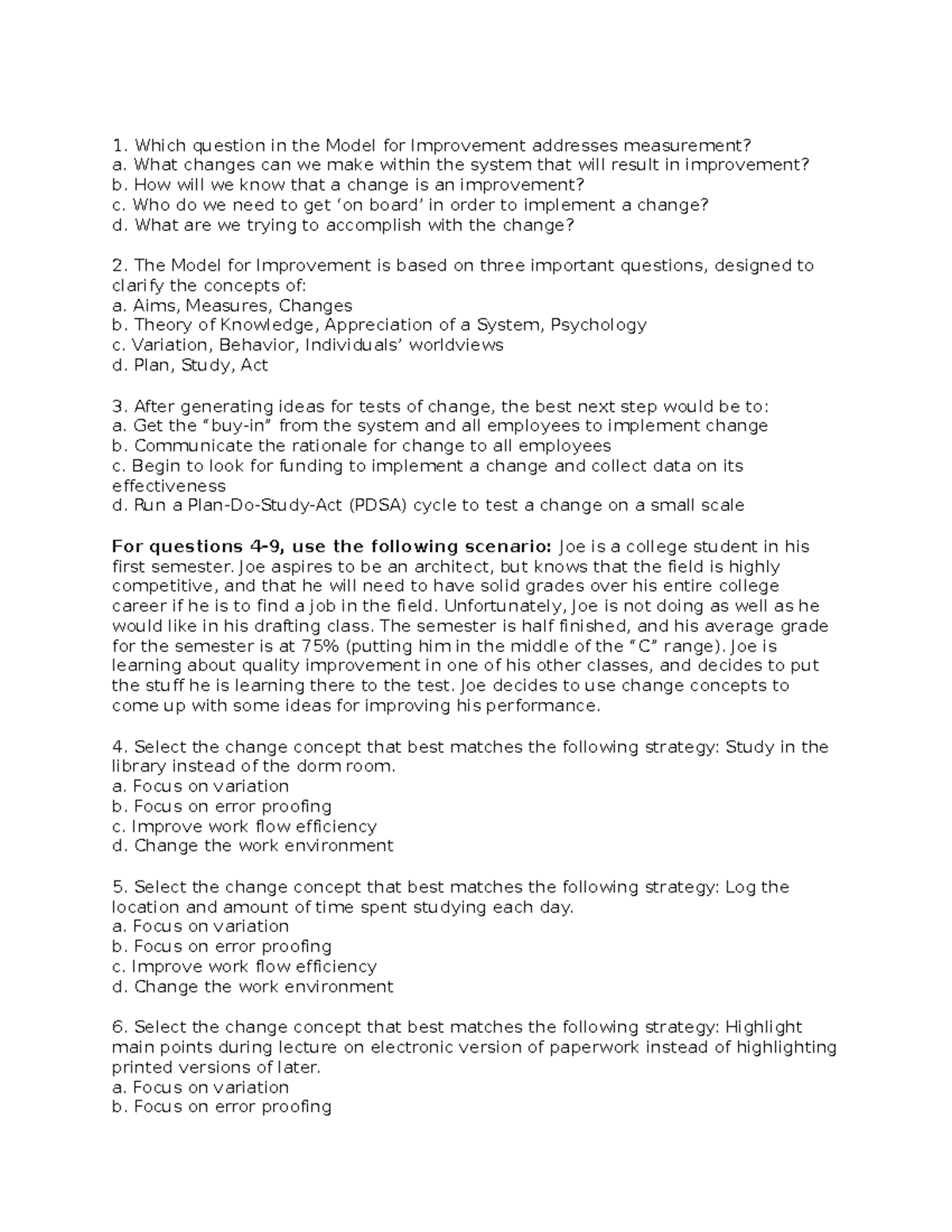 T RAT 13 Questions trat answers Which question in the Model for