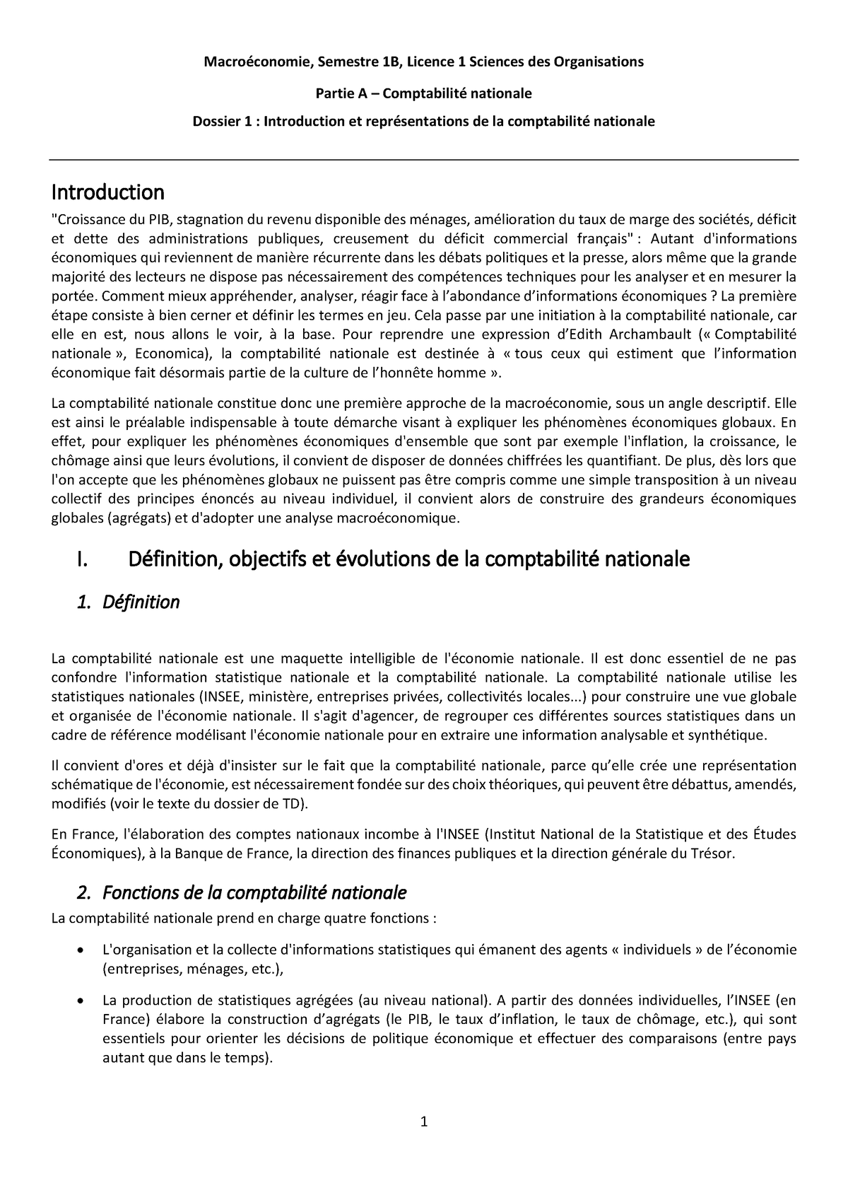 Comptabilité Nationale Et Les Secteurs Institutionnels - Macroéconomie ...