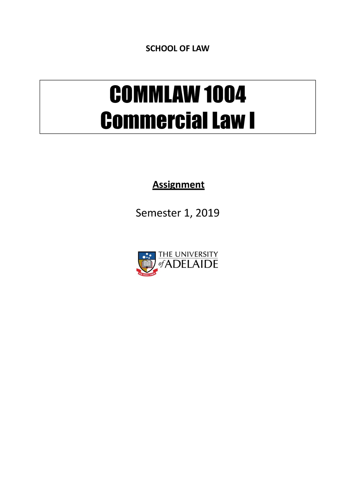 assignment commercial law