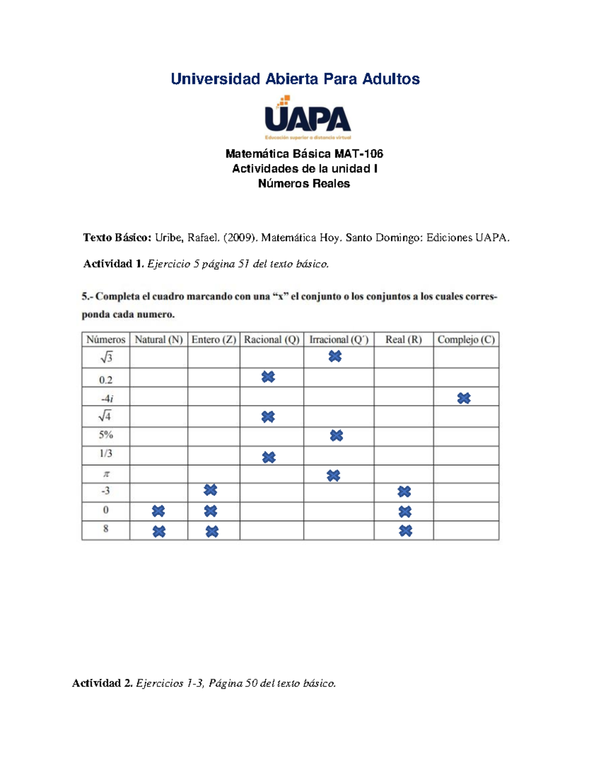 Uapa Matematicas Universidad Abierta Para Adultos - Universidad Abierta ...