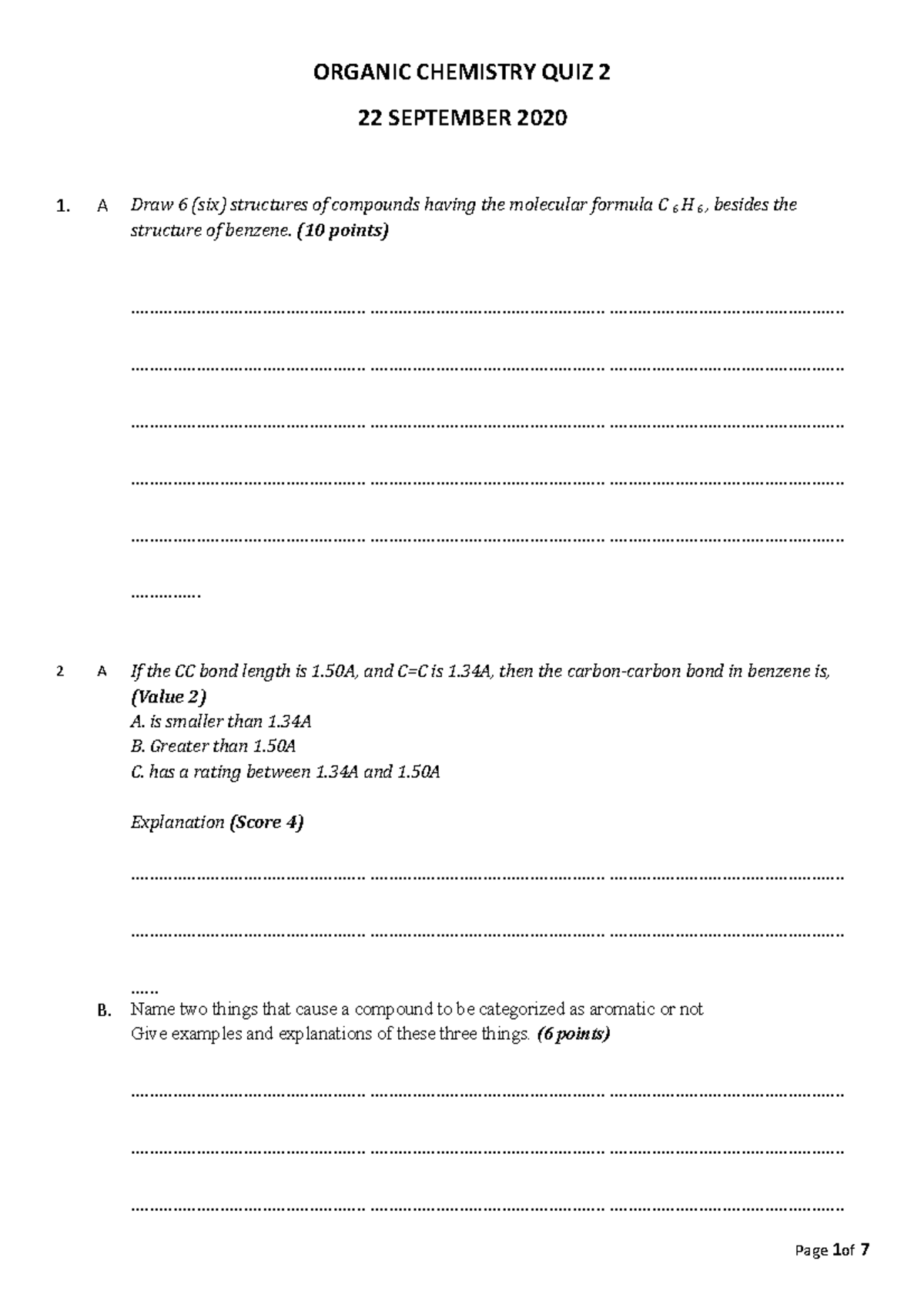 organic-chemistry-quiz-2-organic-chemistry-quiz-2-22-september-2020-a