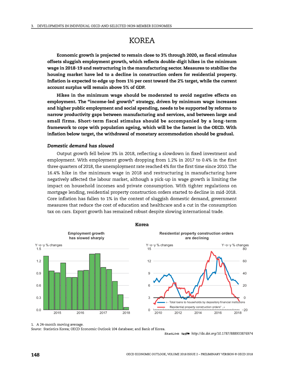 Economic Forecast Summary Korea Oecd Economic Outlook - 3. DEVELOPMENTS ...