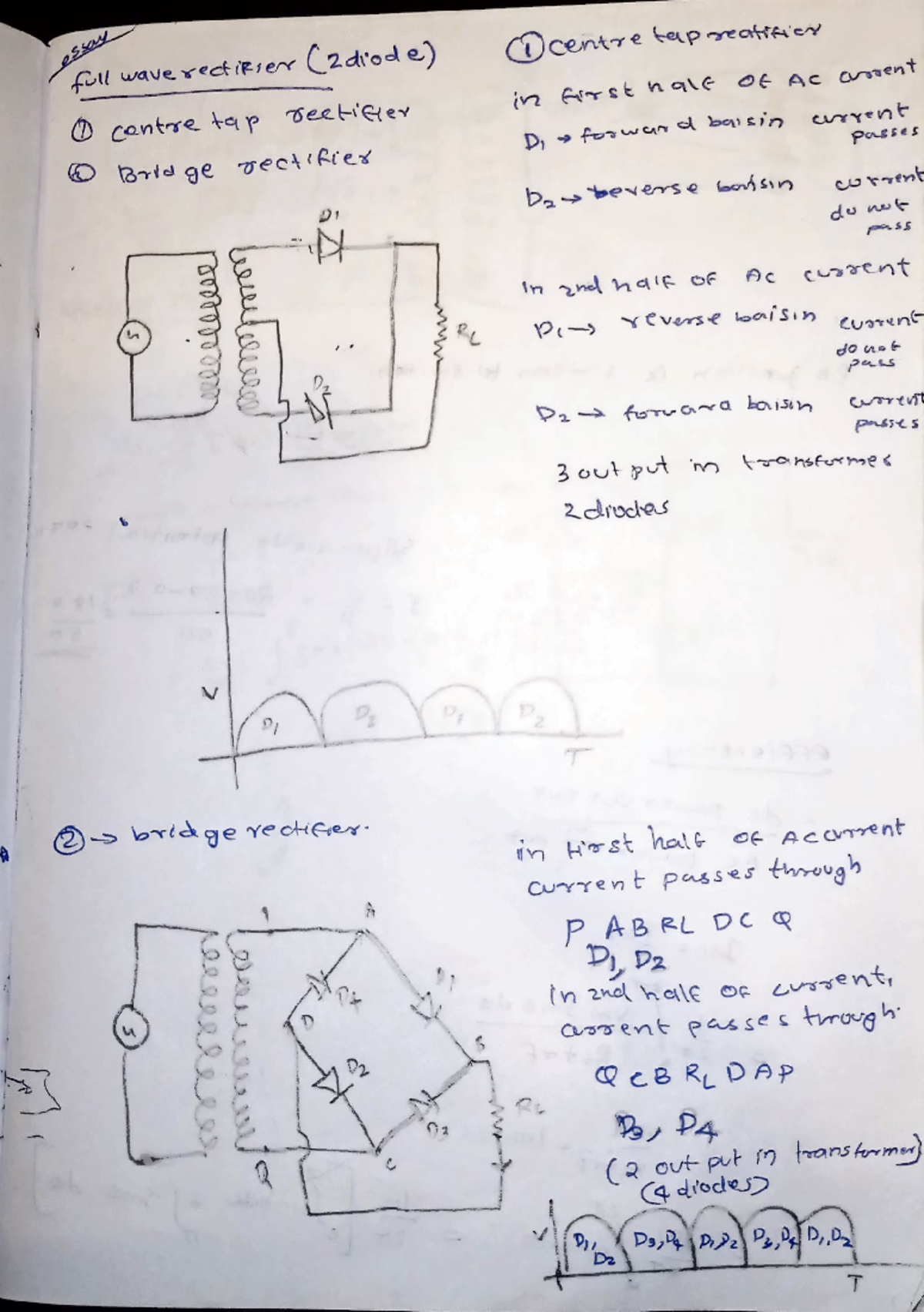 Notes 1 - Full wave rectifier (zenor diode) - C)cent7e kepratten fl ...
