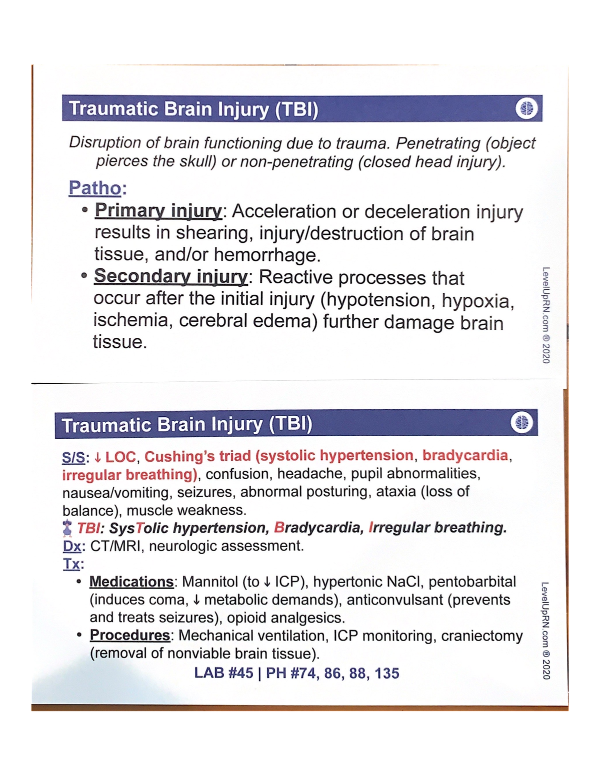 Traumatic Brain Injury (TBI) - NURS 1505 - Studocu