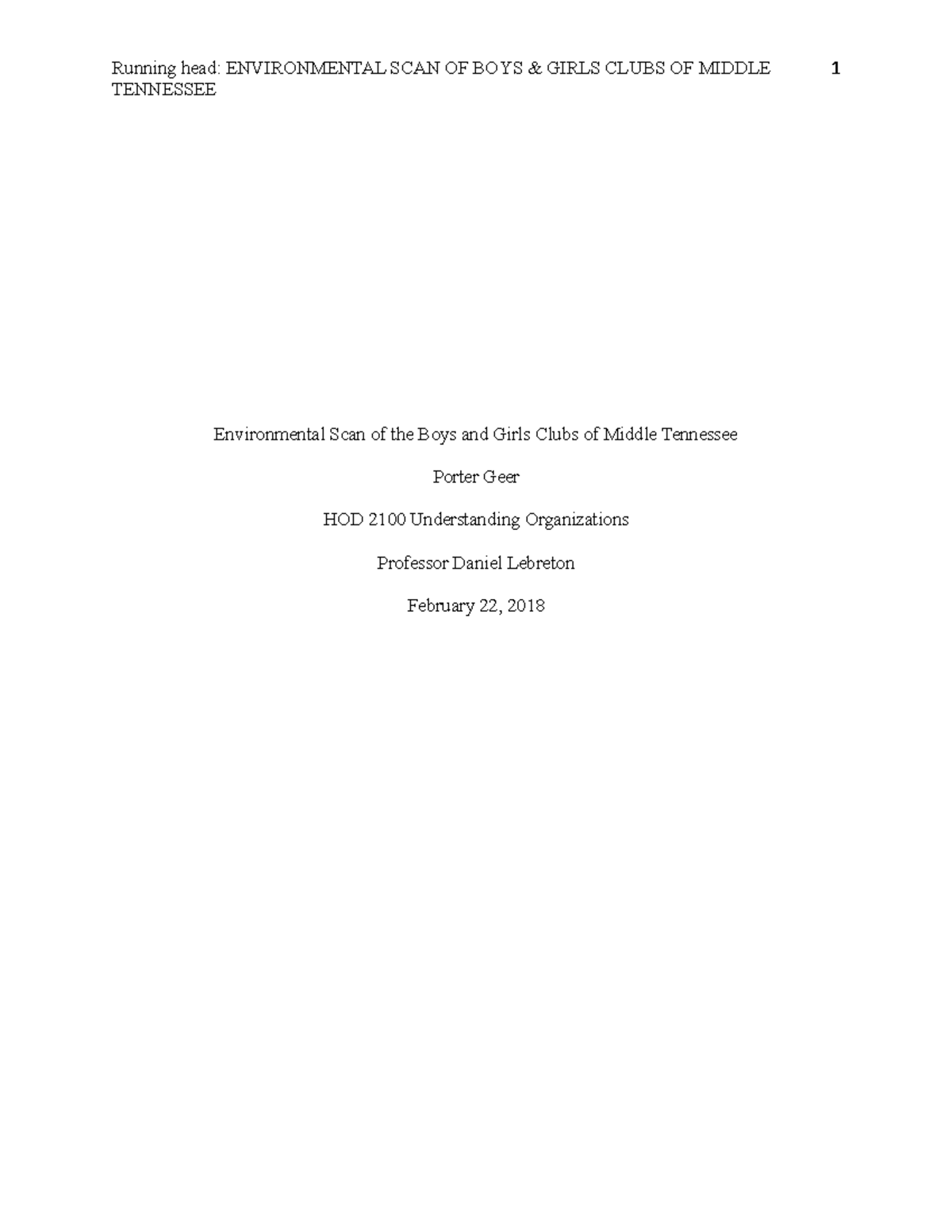 Environmental scan - These three domains are incredibly important to ...