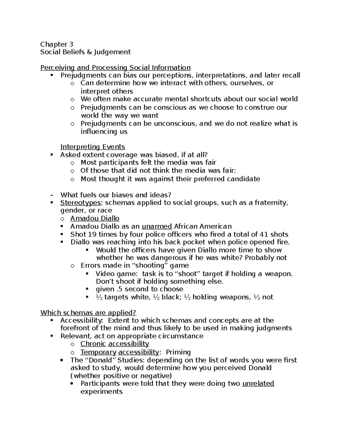 Chapter 3 Beliefs and Adjustments - Chapter 3 Social Beliefs ...