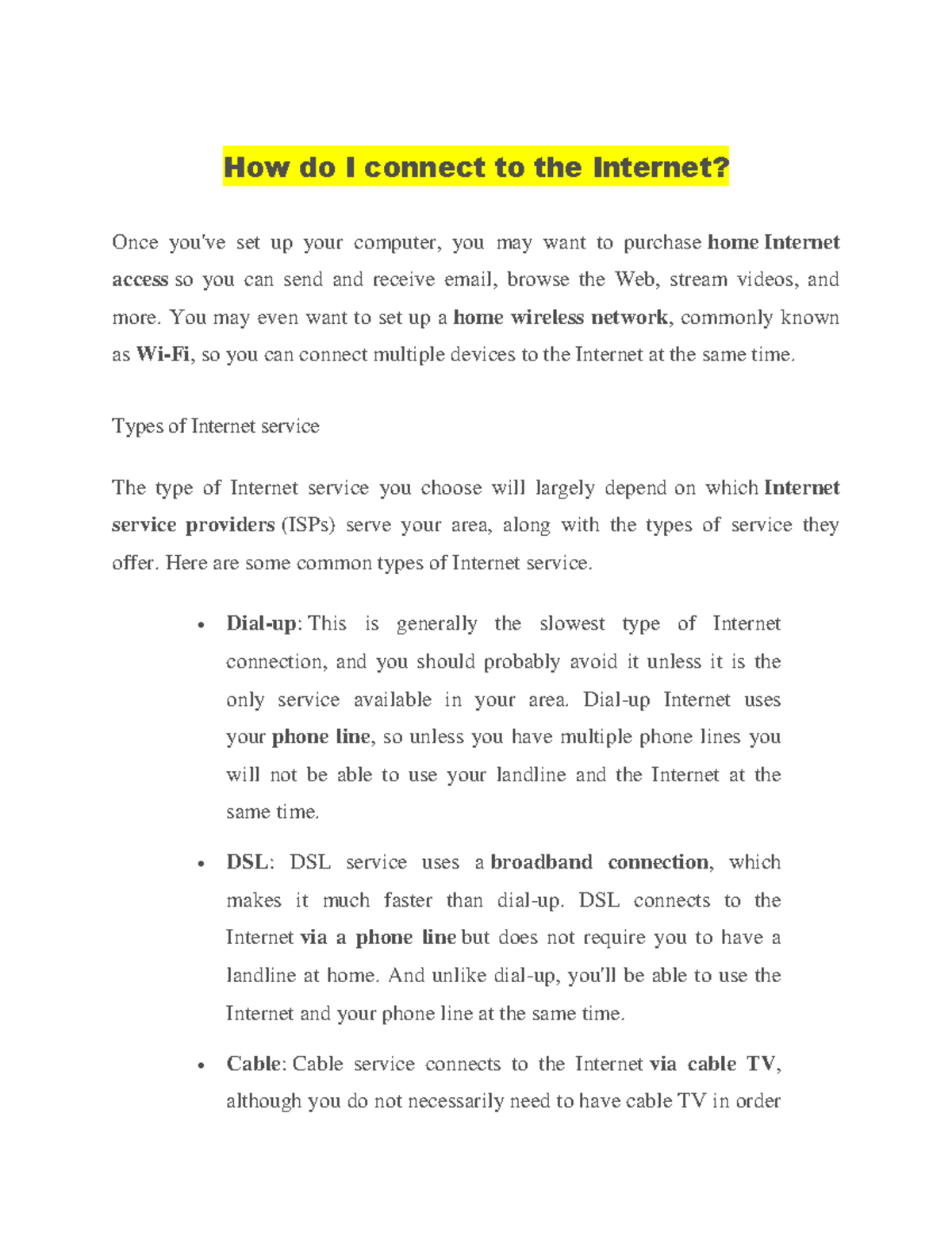 1 1 Basic IT Tools Internet 4 Files Merged How Do I Connect To The 