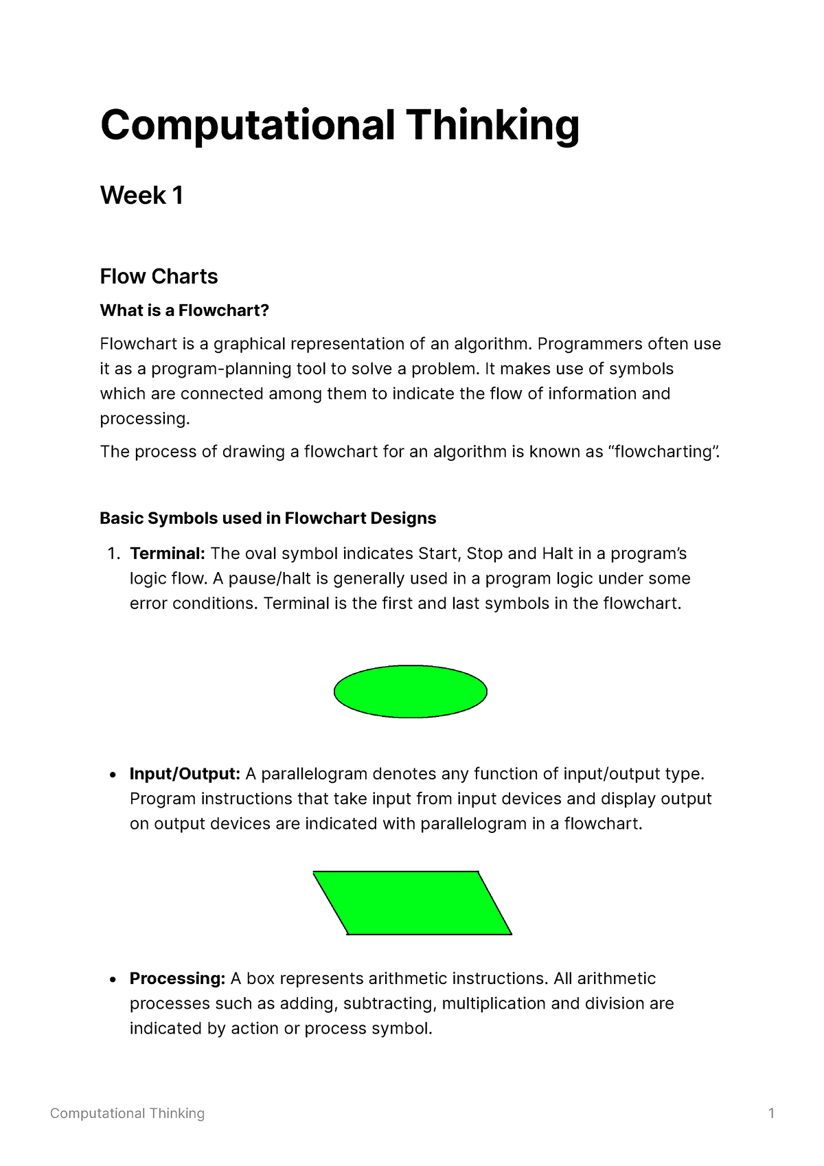 Computational Thinking Week1 To Week12-1 (2) - Electronics And ...