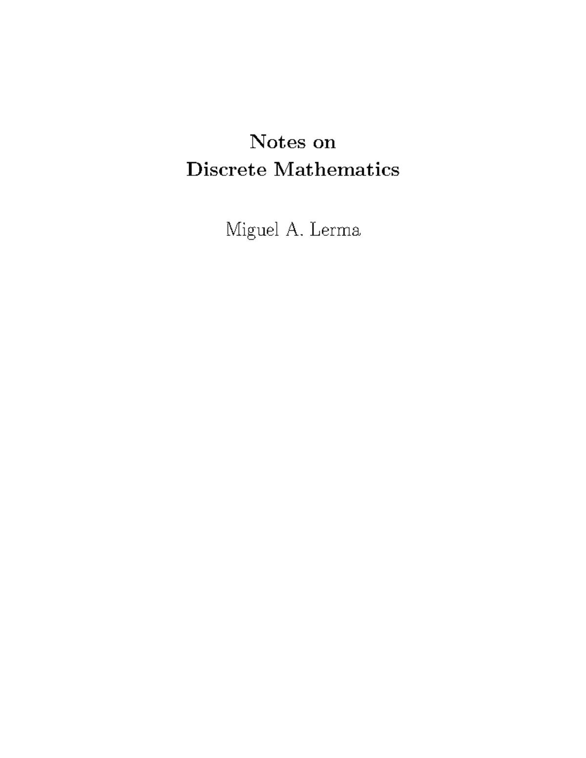 Dld notes - Summary Digital Design - Notes on Discrete Mathematics ...