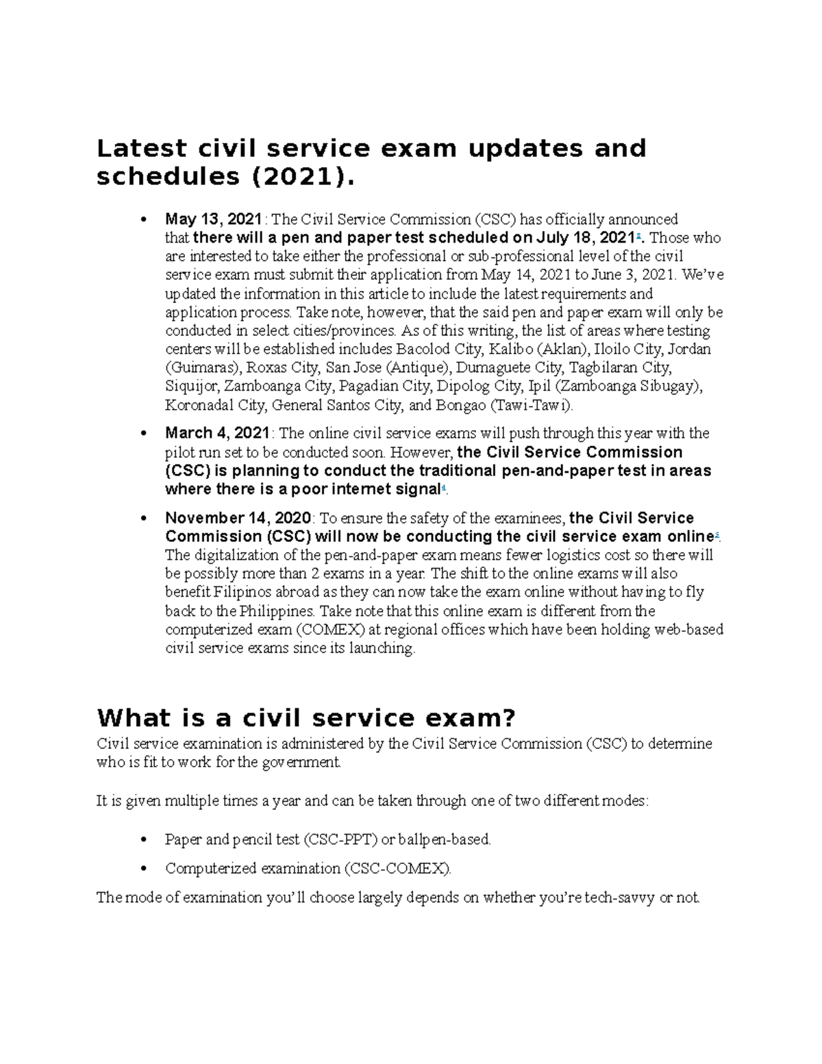 The Ultimate Civil Service Guide - Latest civil service exam updates ...