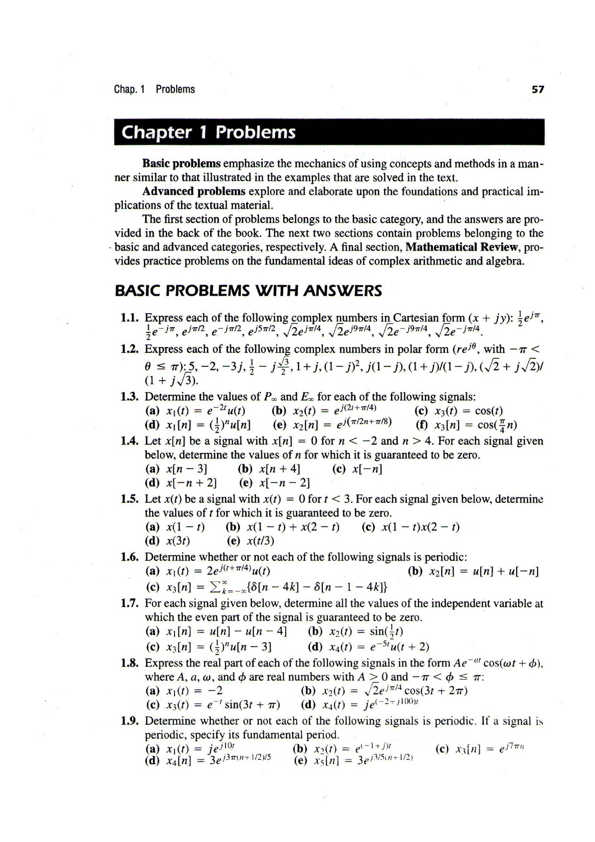 Oppenheim Cap1 Prob - Problems - Chap. 1 Problems 57 Chapter 1 Problems ...