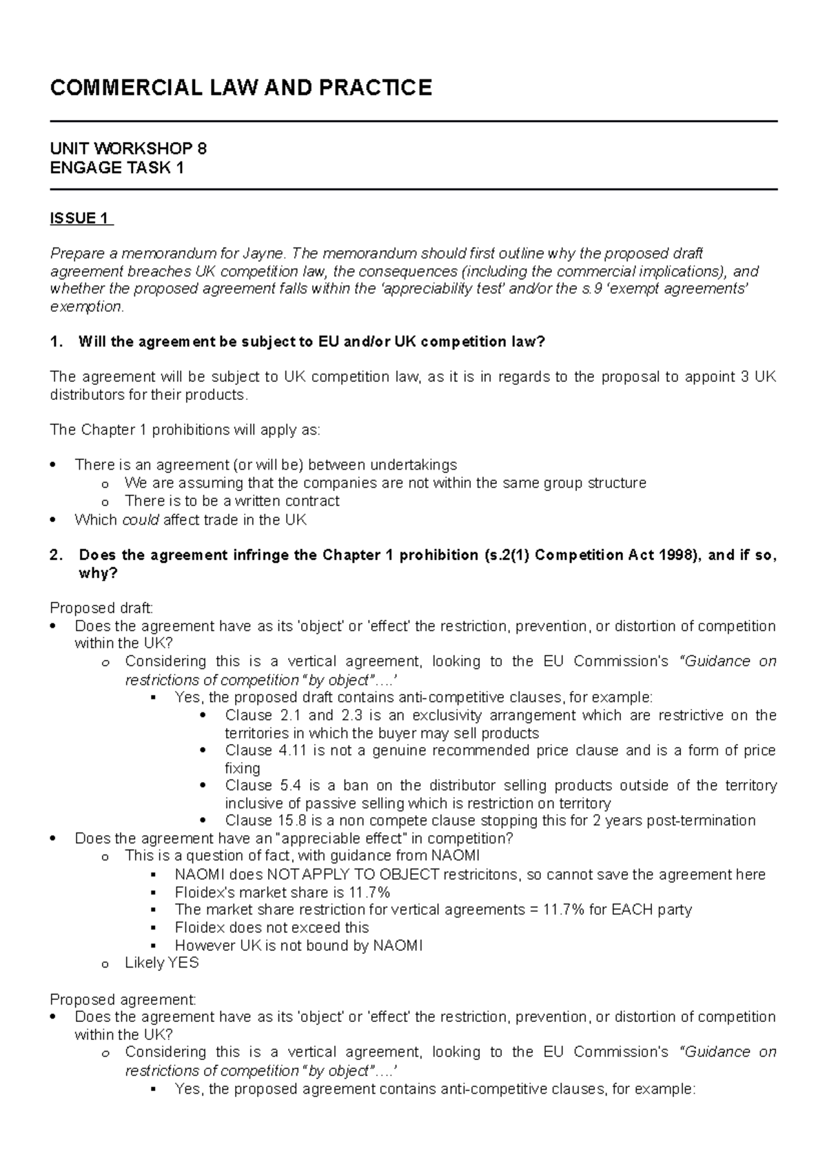 commercial law assignments