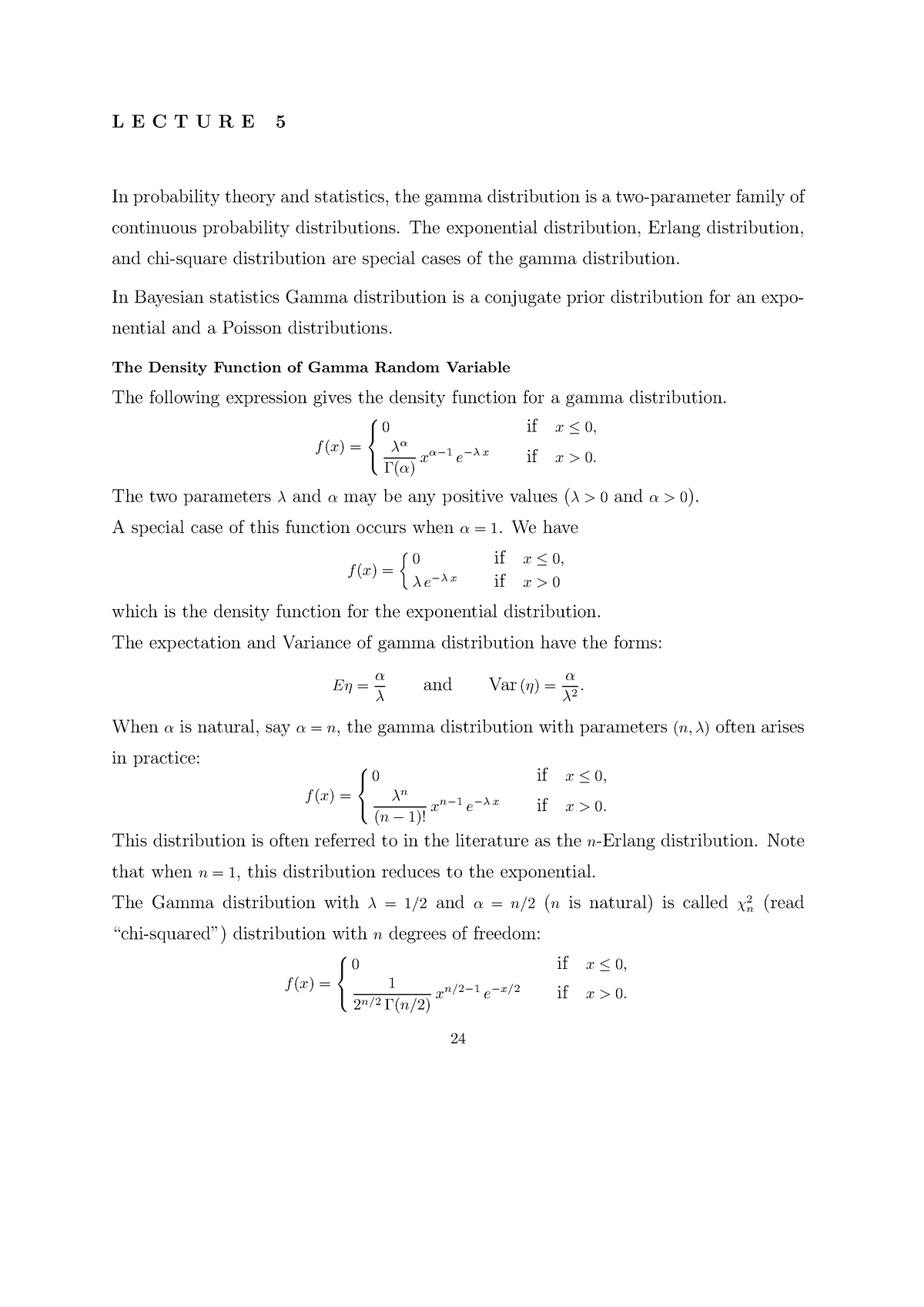 Lecture-5 - Lecture Notes From BS Course - L E C T U R E 5 In ...