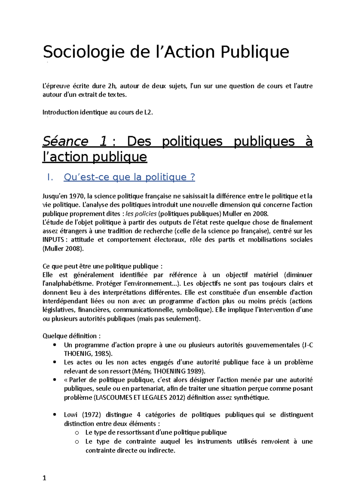 Sociologie De L’Action Publique - Sociologie De L’Action Publique L ...