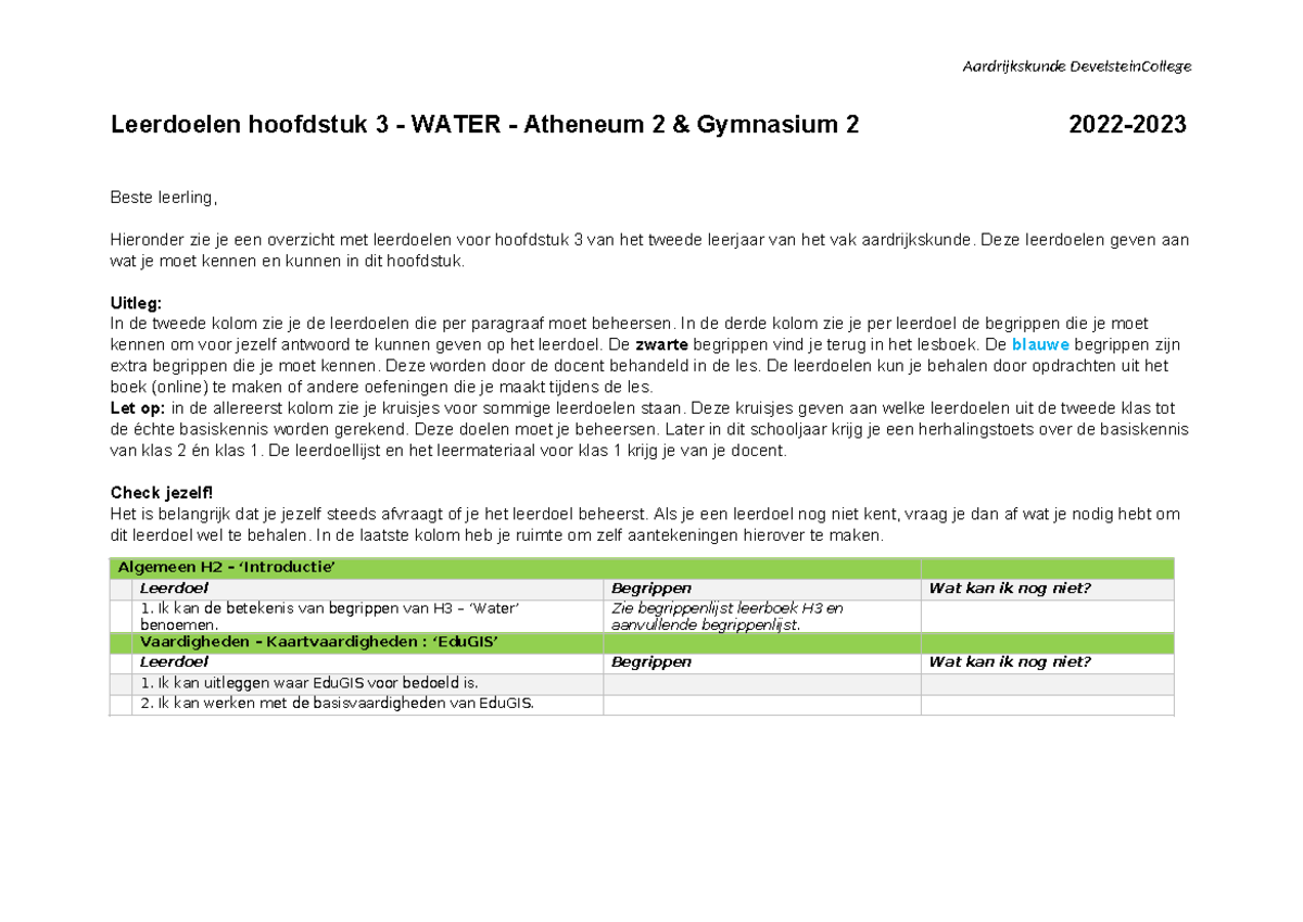 Leerdoelen-A2G2-HFST-3- Water-Definitief-2022-2023 - Aardrijkskunde