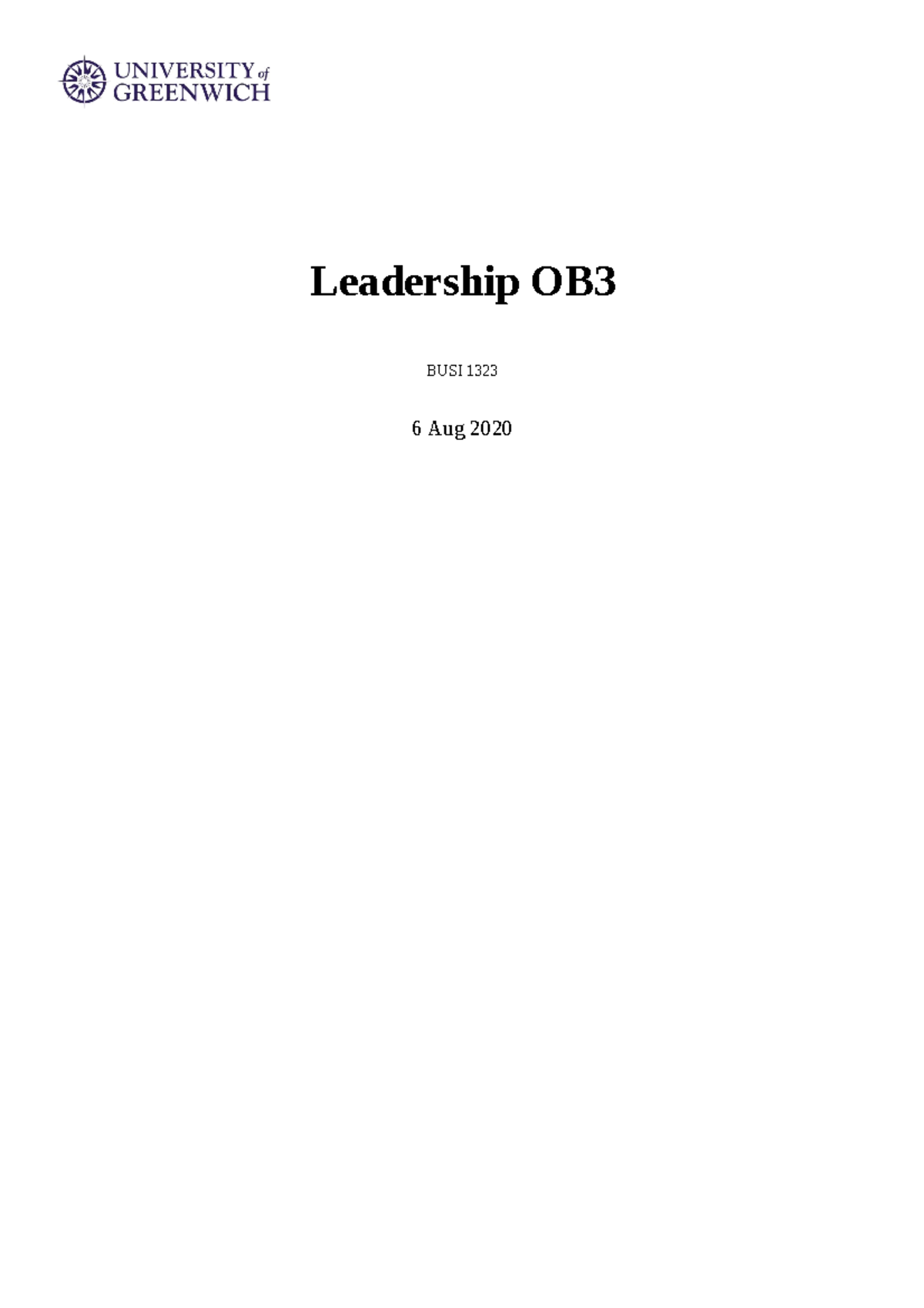001092536 1323 - 1323- OB3 - Table of Contents 1. - Studocu