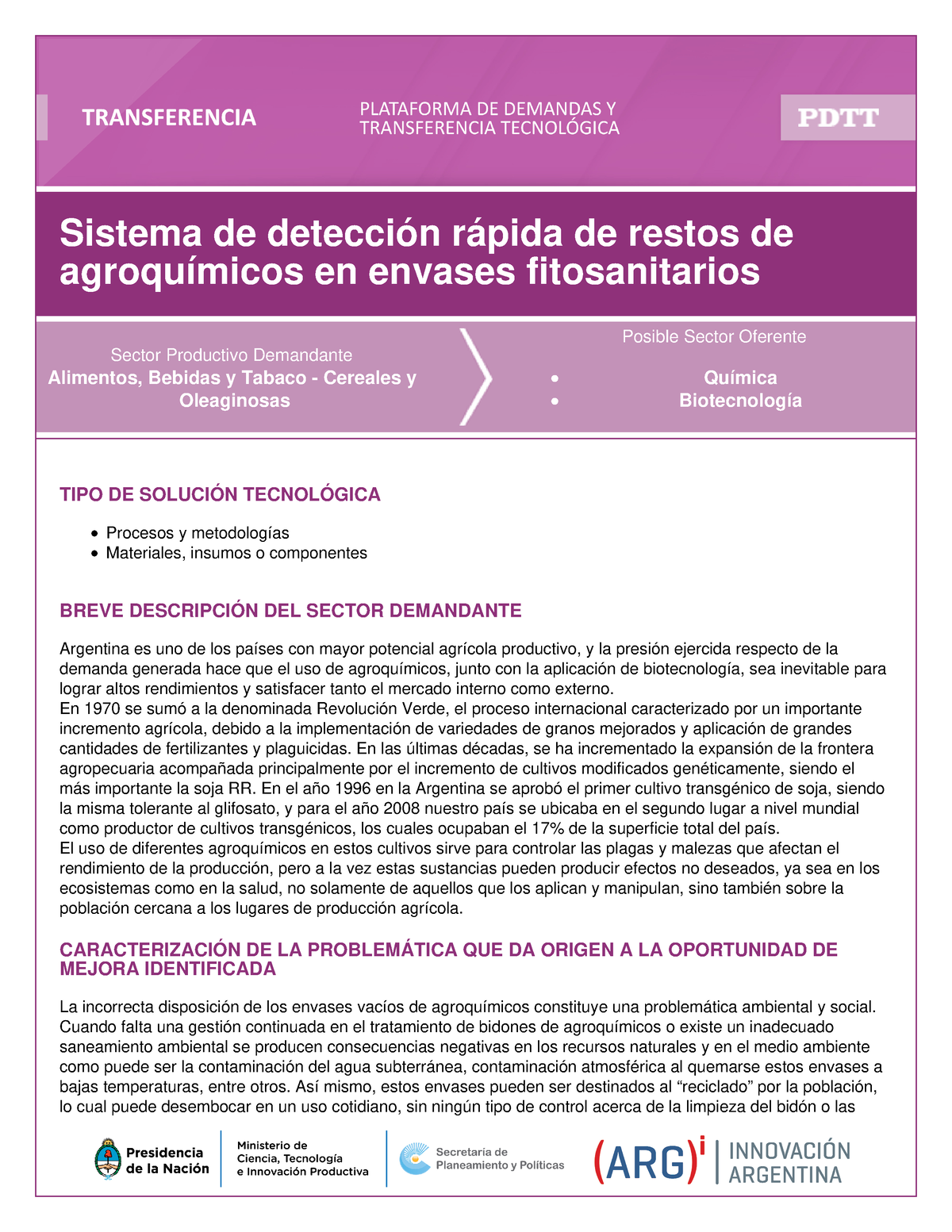 Sistema De Detecci Ã³n R Ã¡pida De Restos De Agroqu Ã­micos En Envases ...