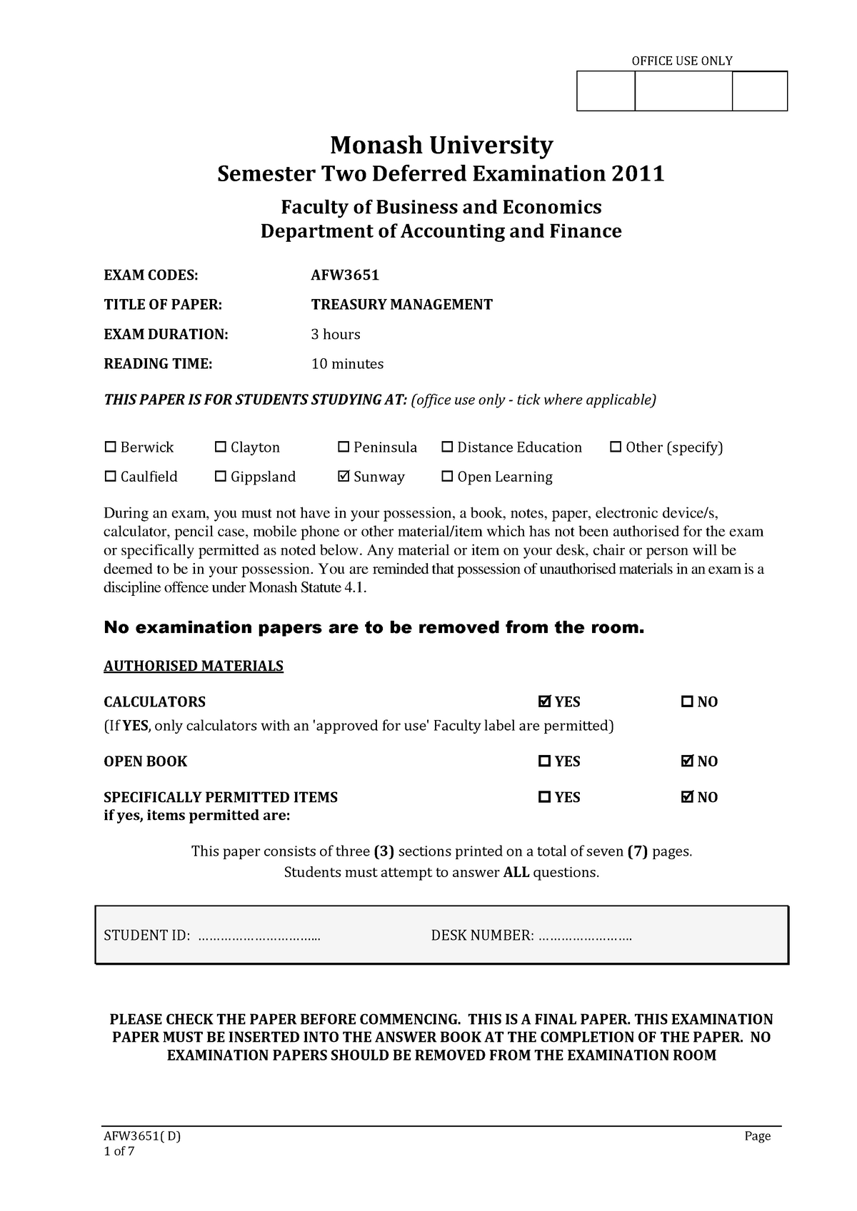 exam-2011-questions-semester-2-deferred-afw3651-d-page-1-of-7