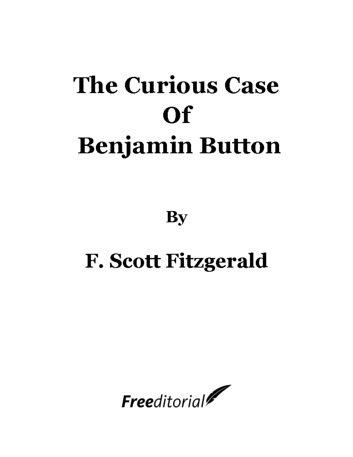 The curious case of benjamin button by f Cultura e civilta