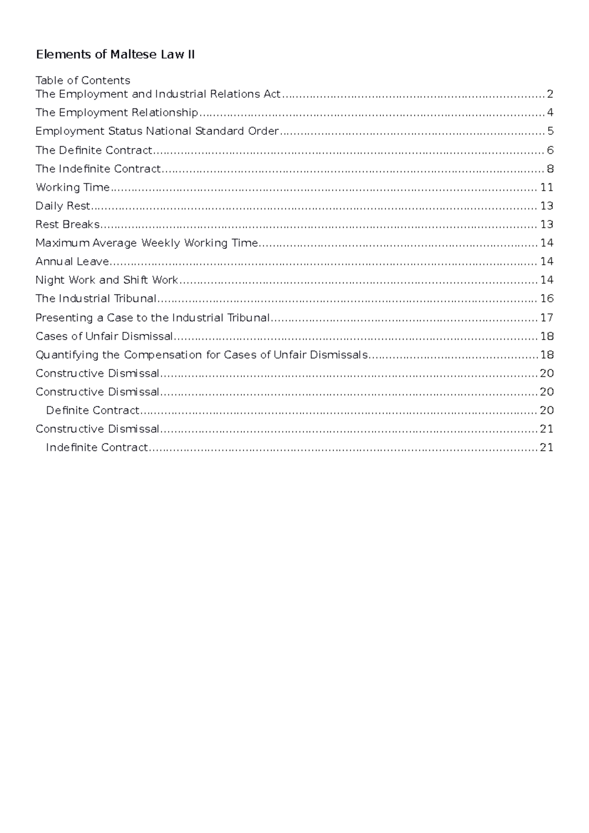 Elements of Maltese Law II Studocu
