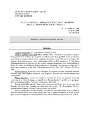 Cas Prat - Cas Pratique De Droit Des Successions - Groupe 41 SÉANCE 9 ...