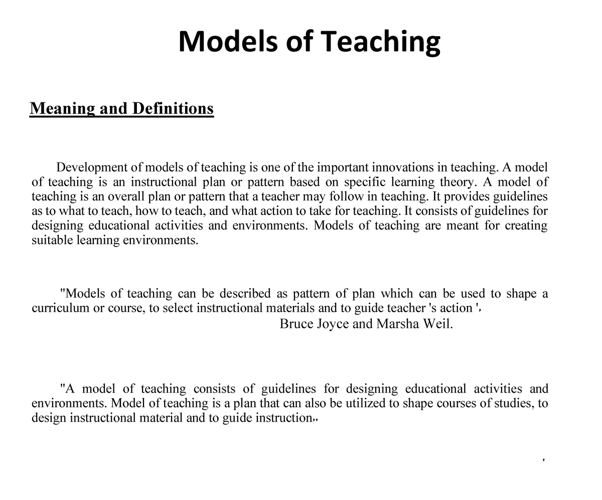 Models Meaning In English