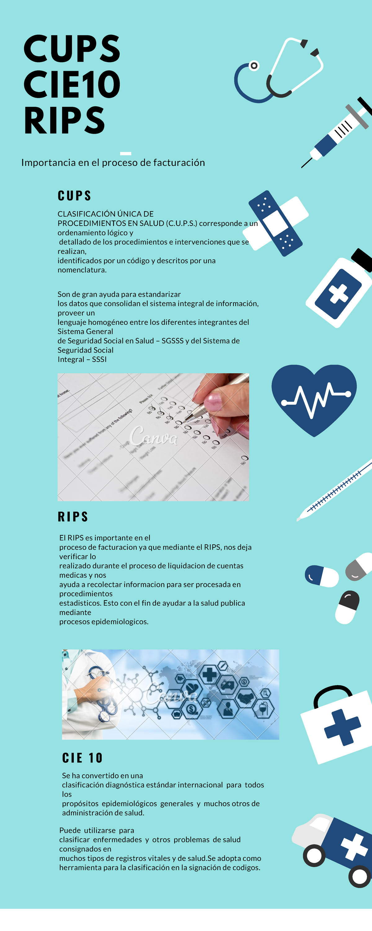 Infografia cups, rips y cie 10 C U P S CLASIFICACIÓN ÚNICA DE