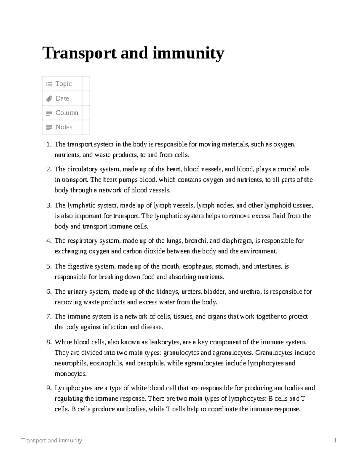 transport-and-immunity-transport-and-immunity-topic-date-column-notes