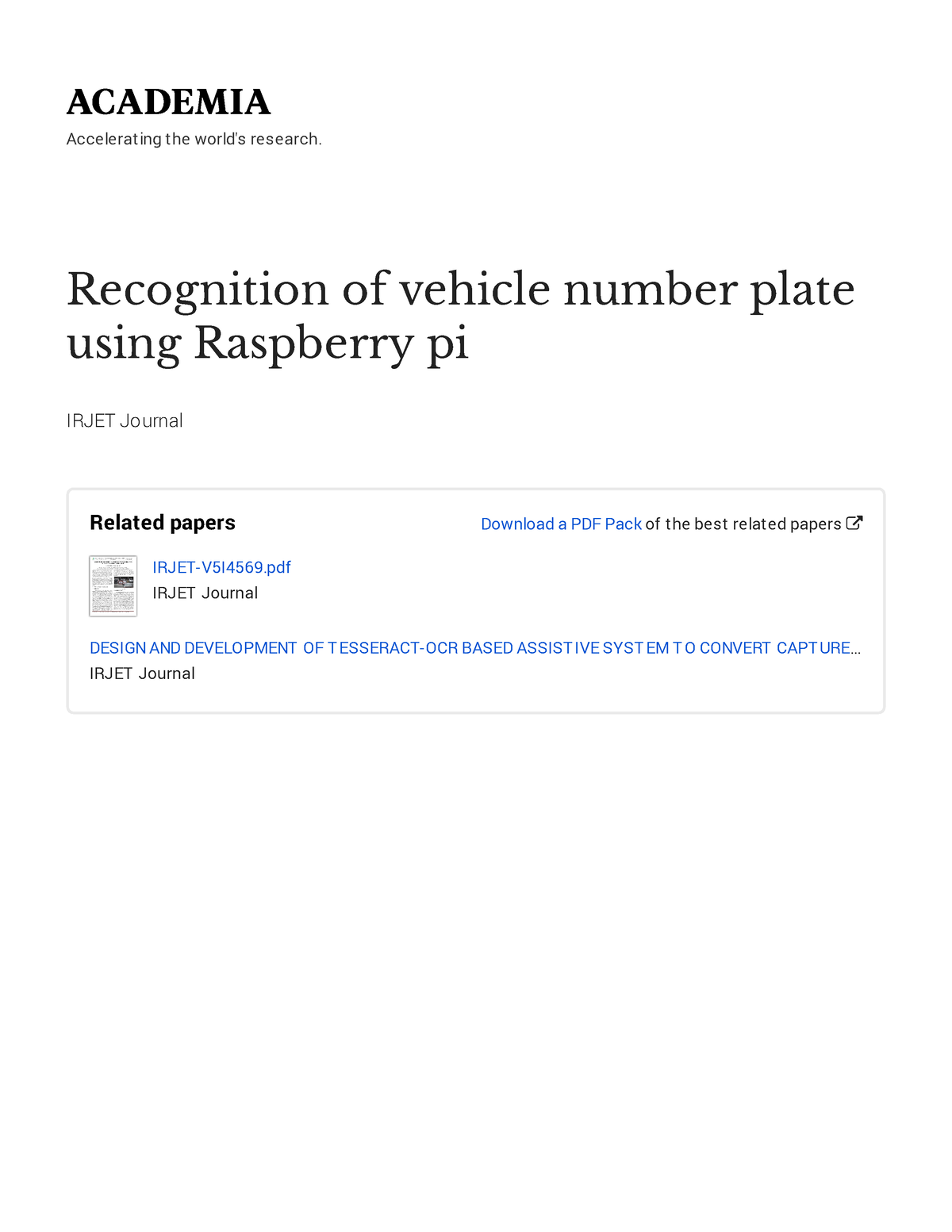 recognition-of-vehicle-number-plate-accelerating-the-world-s-research