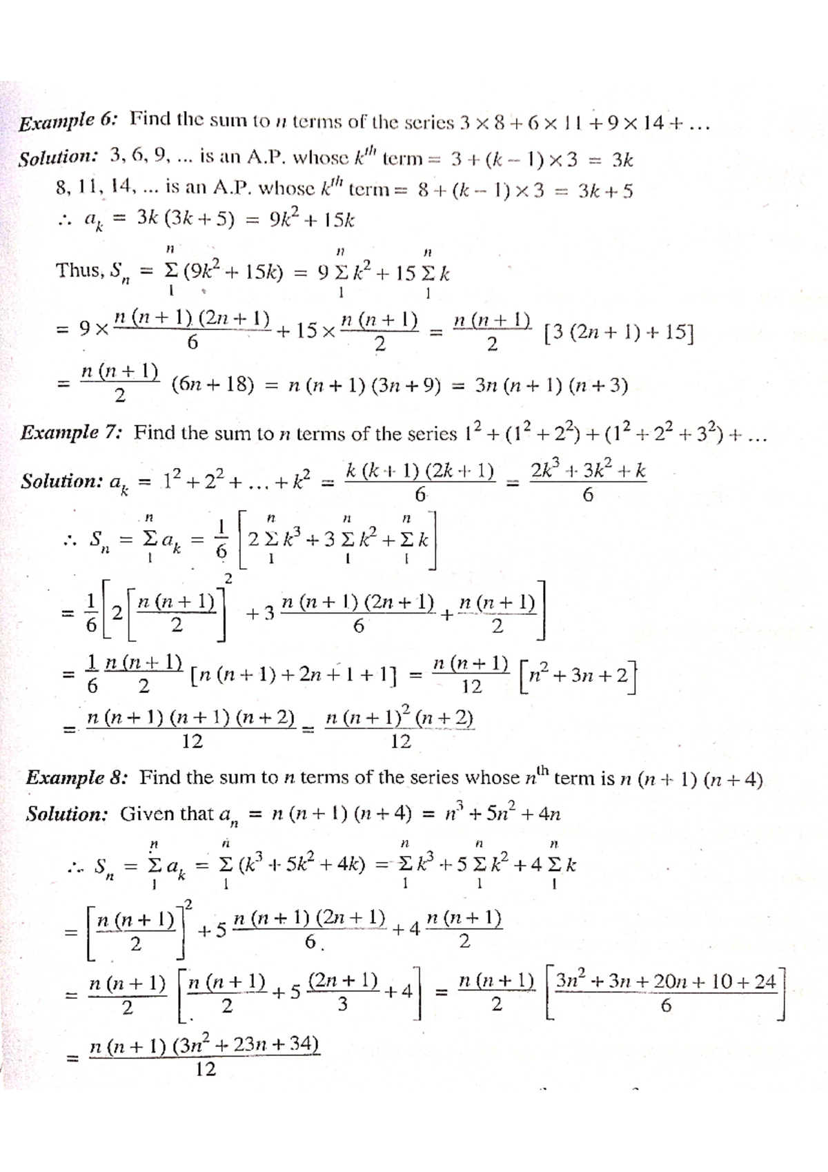 Sum To N Terms Of Some Complicated Series - Bsc Maths - Studocu