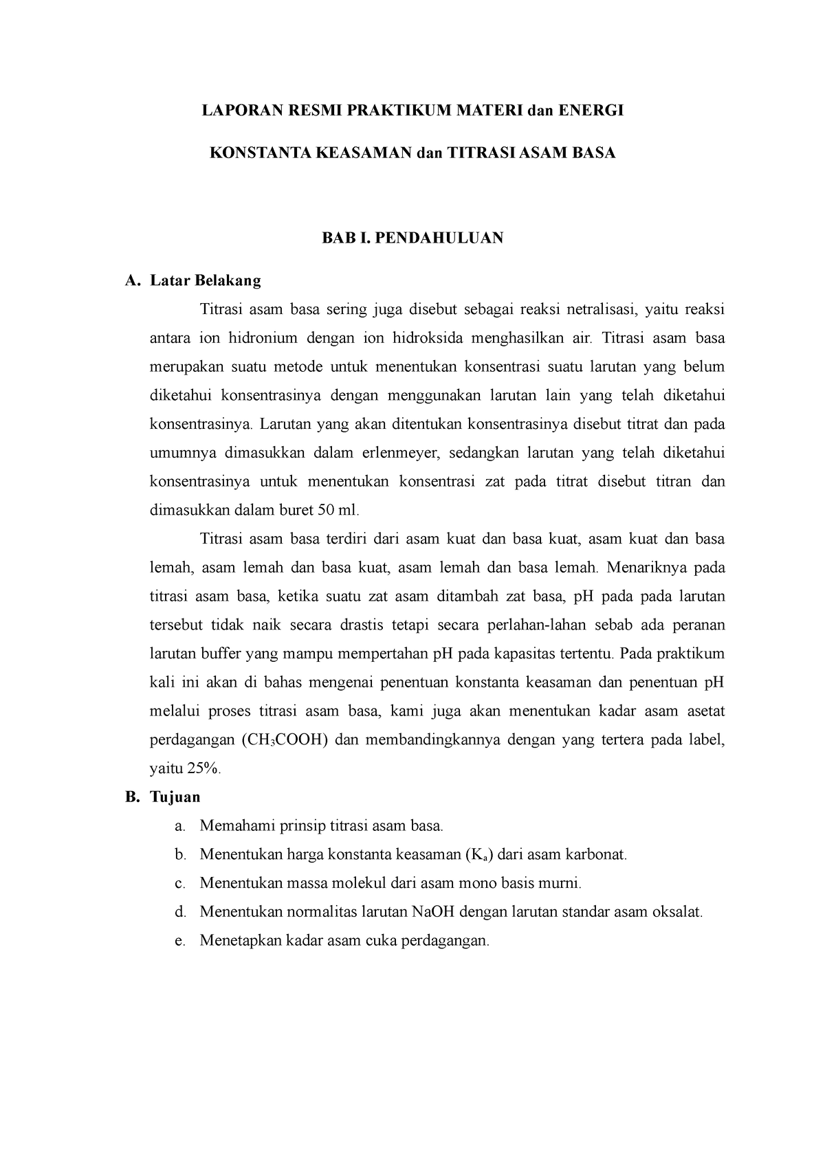 Laporan Praktikum Kimia-Titrasi Asam Basa - LAPORAN RESMI PRAKTIKUM ...