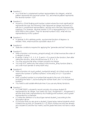 Summary Programming Problem Solving and Abstraction with C ...
