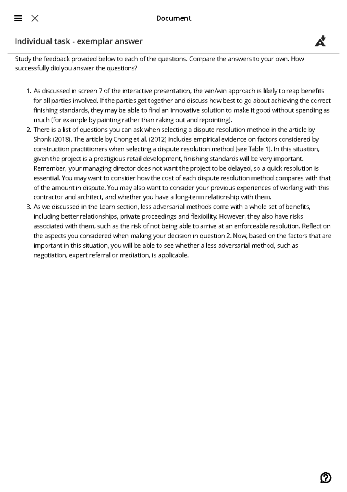 Exemplar answer wk4 - / Document Individual task - exemplar answer ...