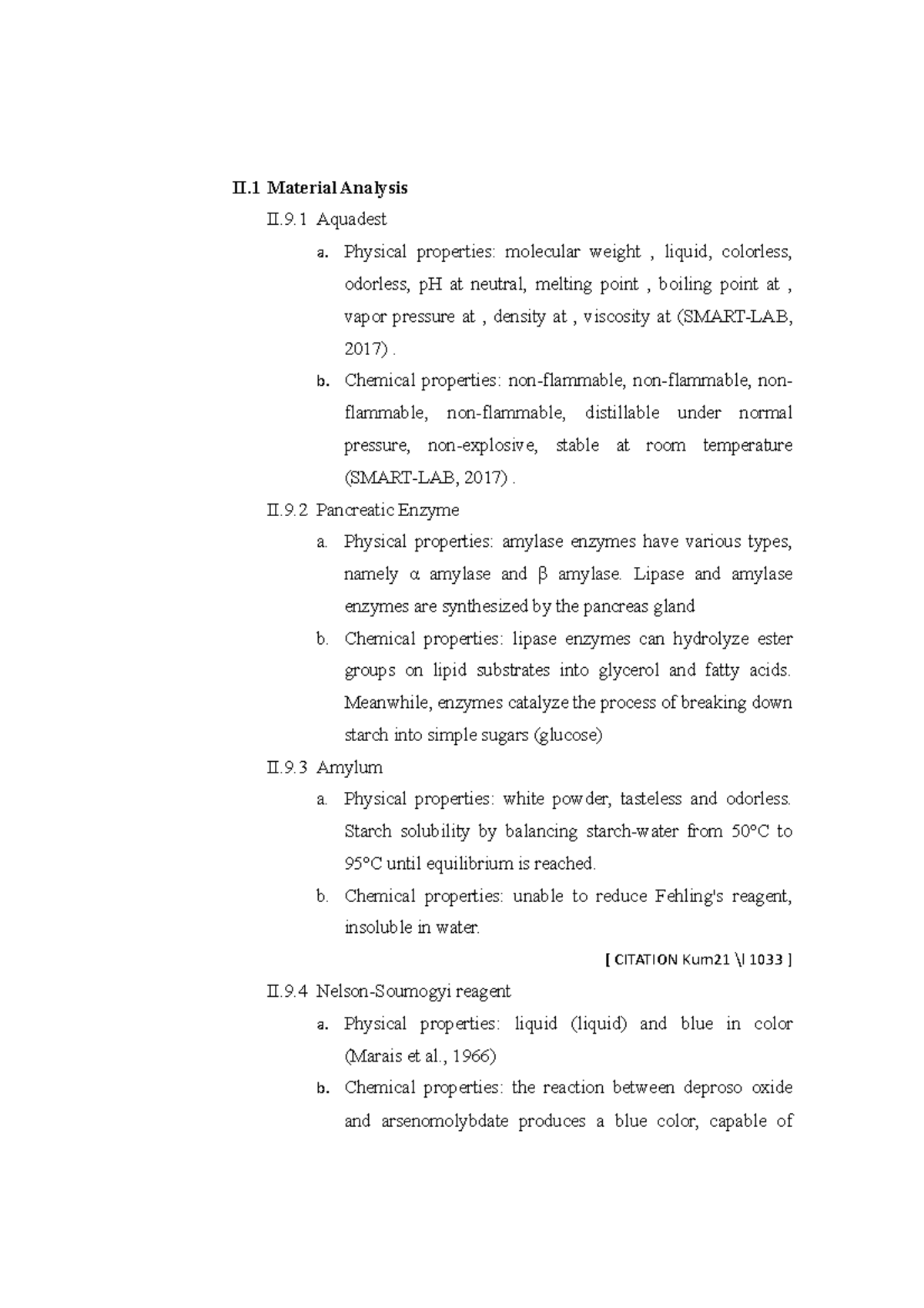 Material analysis specific activity of a amylase - II Material Analysis ...