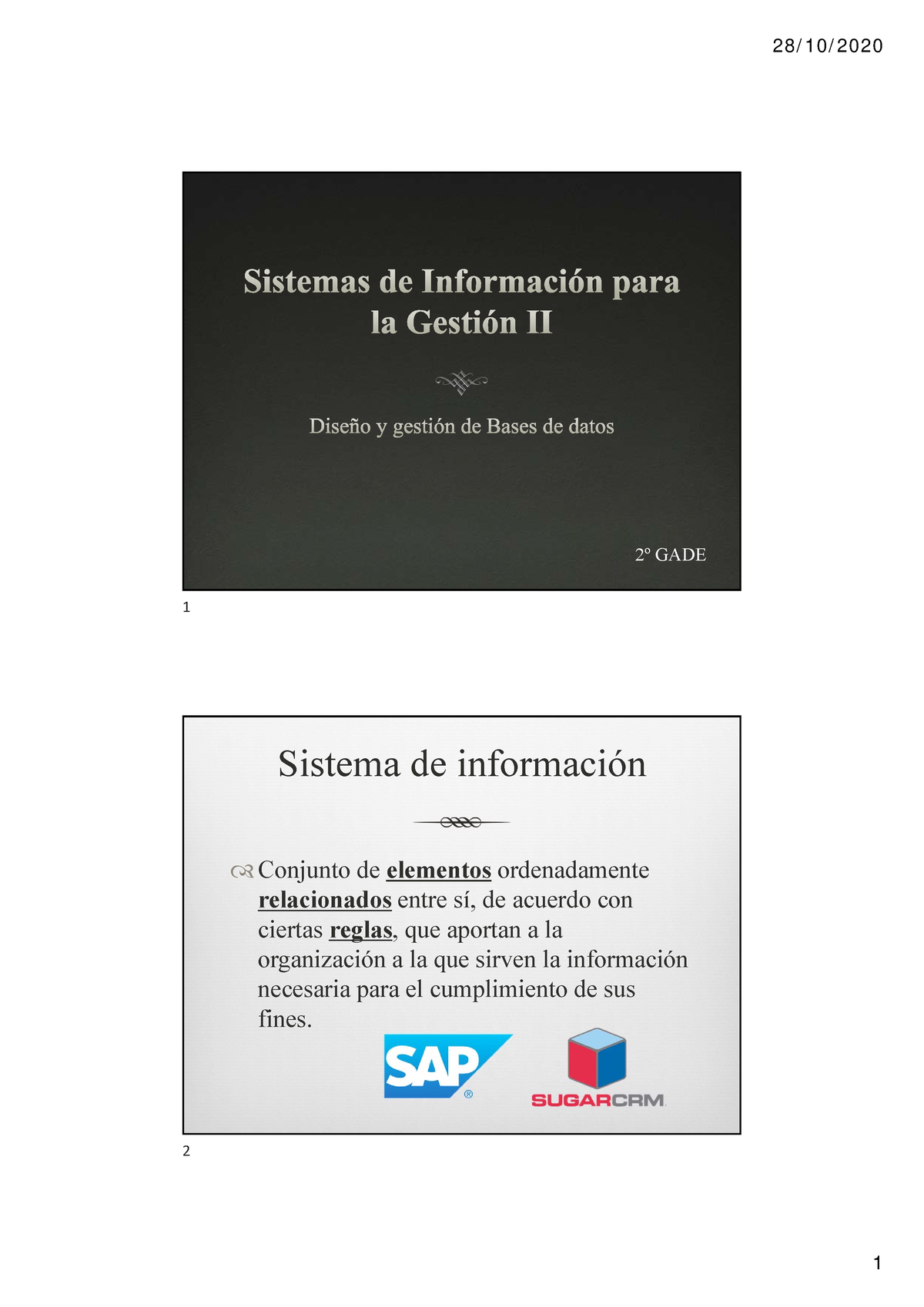 Introducción A Las BD - Apuntes - 2º GADE Sistema De Información ...