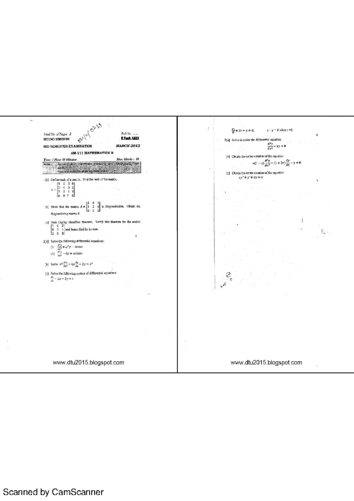 Maths 2012 MAR MID - Lecture notes on mathematics 2 - Scanned by ...